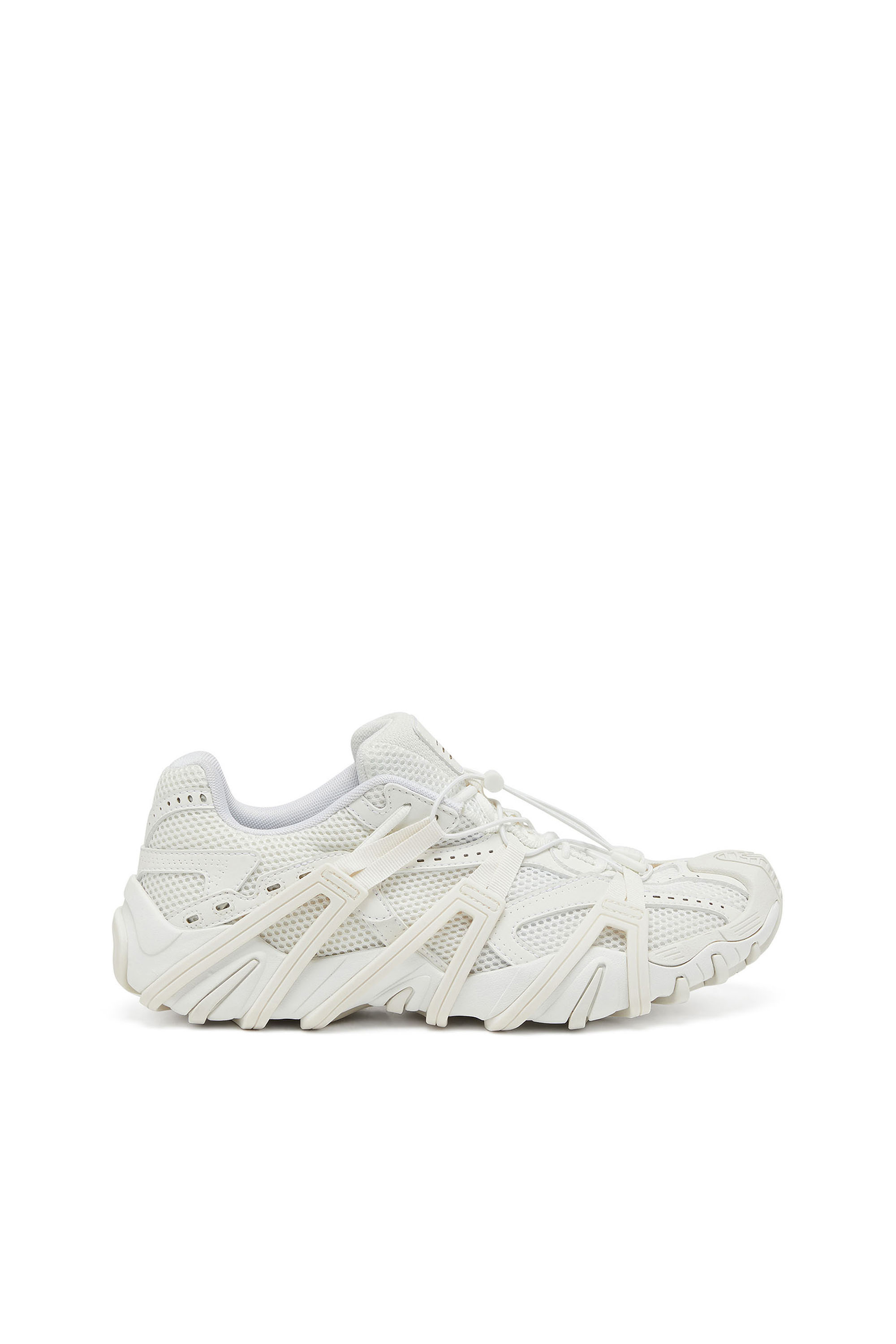 Diesel - S-PROTOTYPE CR LACE X, Man S-Prototype Cr-Mesh and PU sneakers with double lacing in White - Image 1