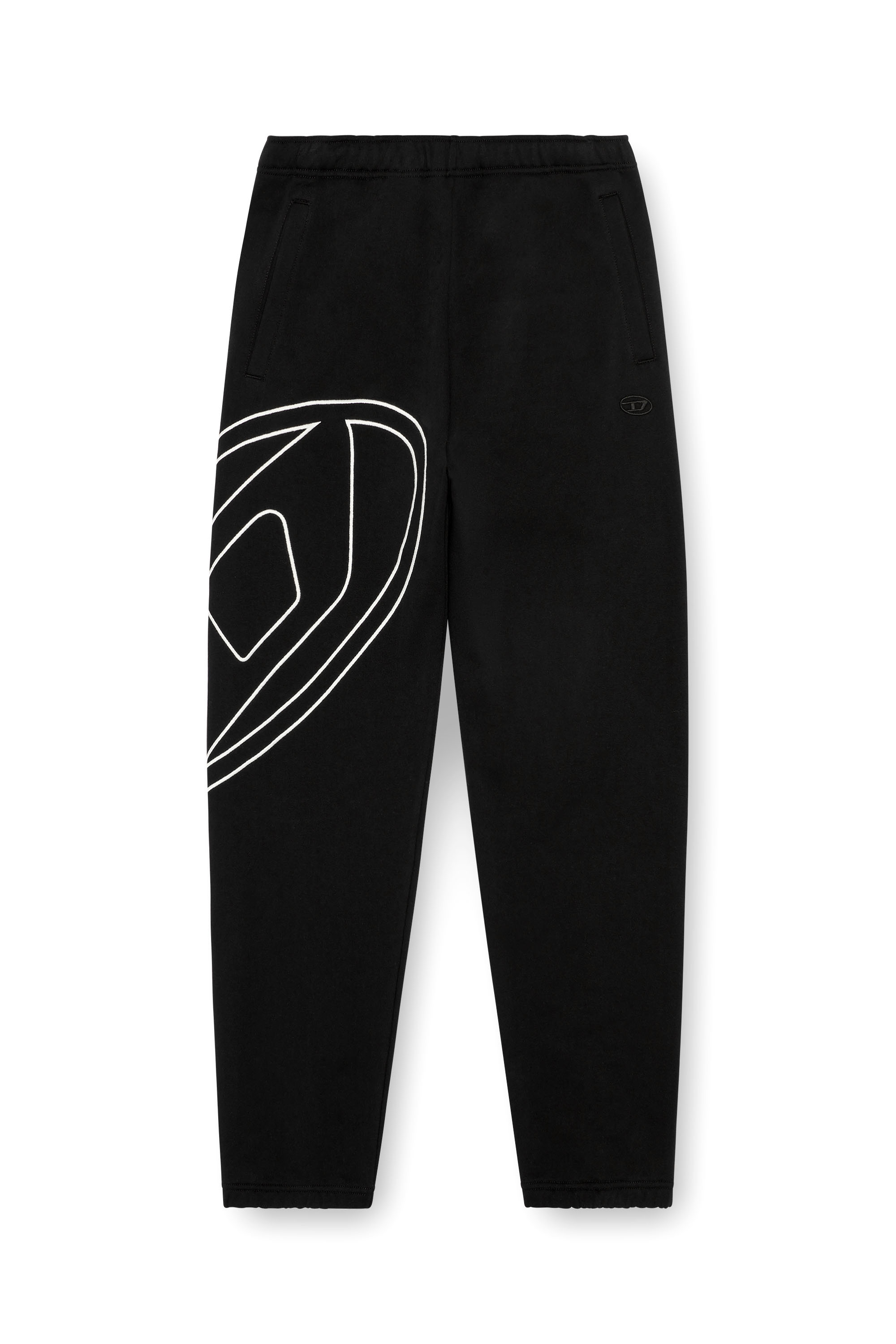 Diesel - P-MARKY-MEGOVAL-D, Man's Track pants with mega oval D in Black - 3