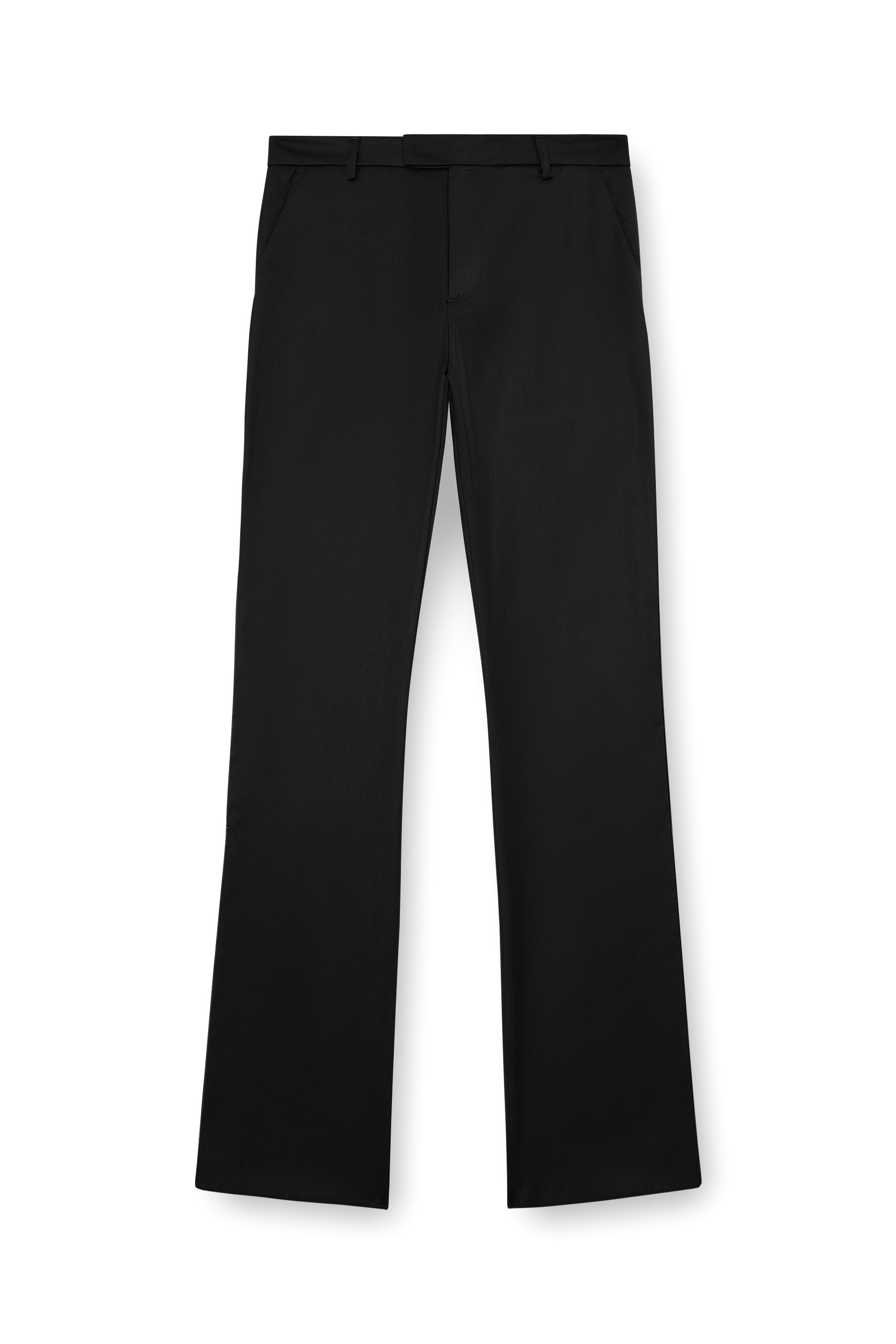 Diesel - P-AMMIR, Man's Wool-nylon pants with side slits in Black - 3