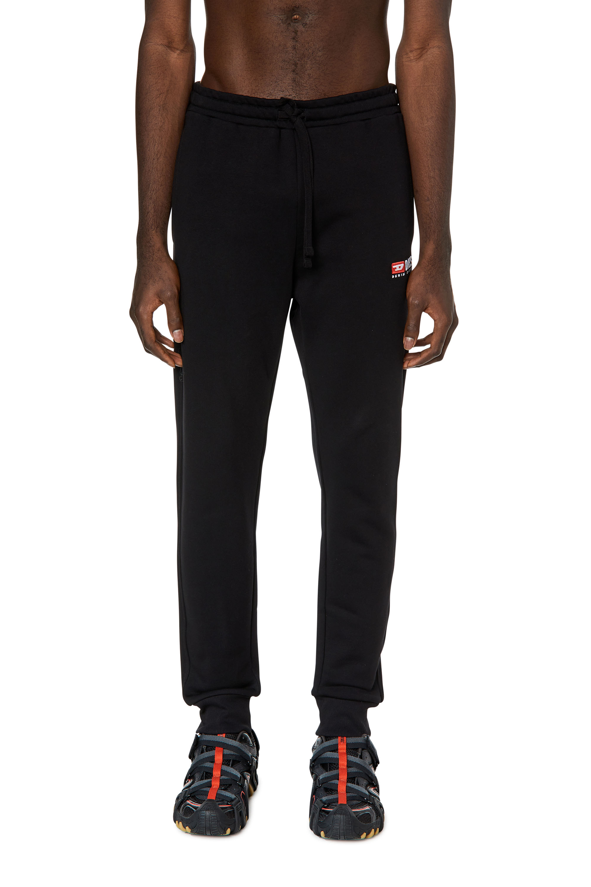 Diesel - P-TARY-DIV, Man's Track pants with embroidered logo in Black - 1