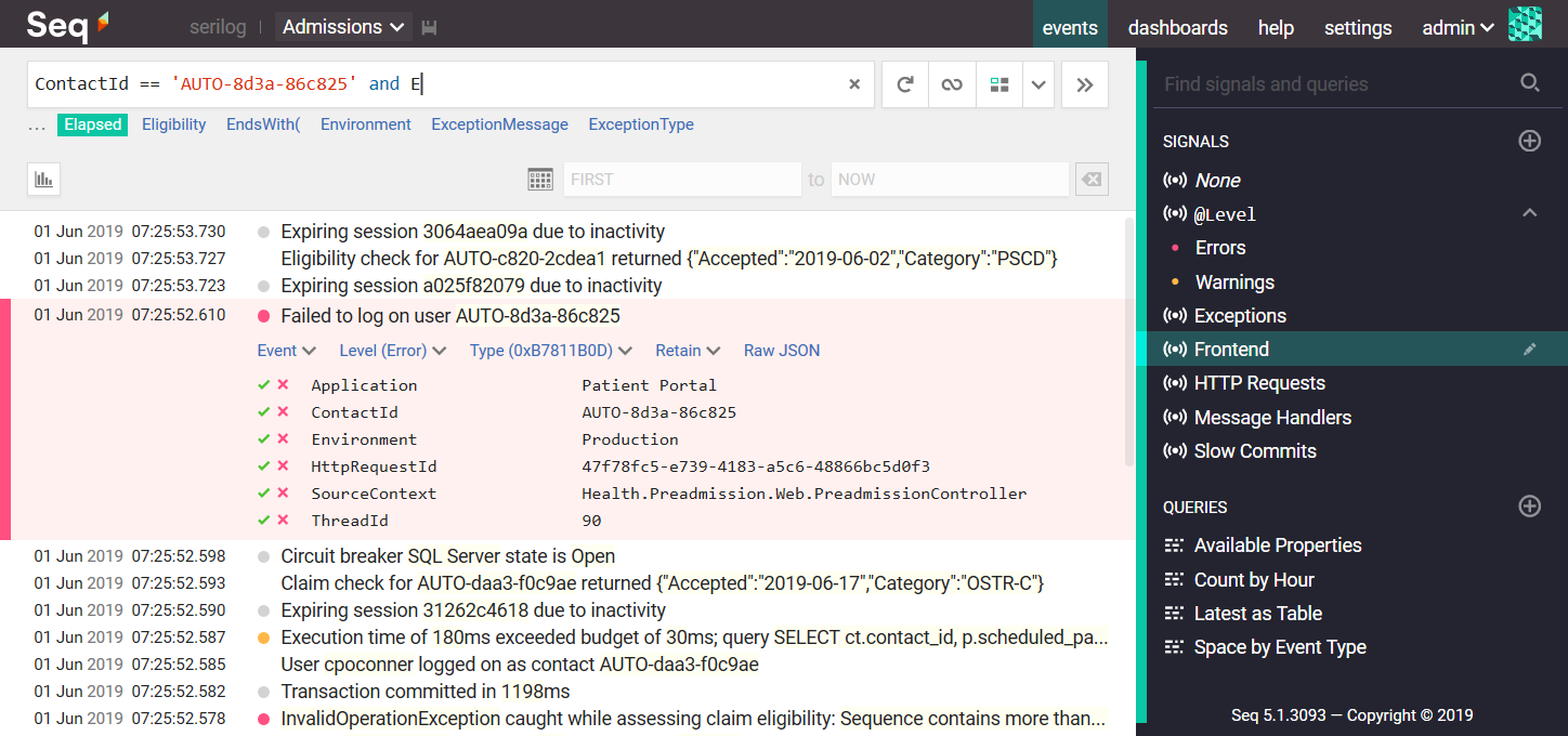 Query in Seq