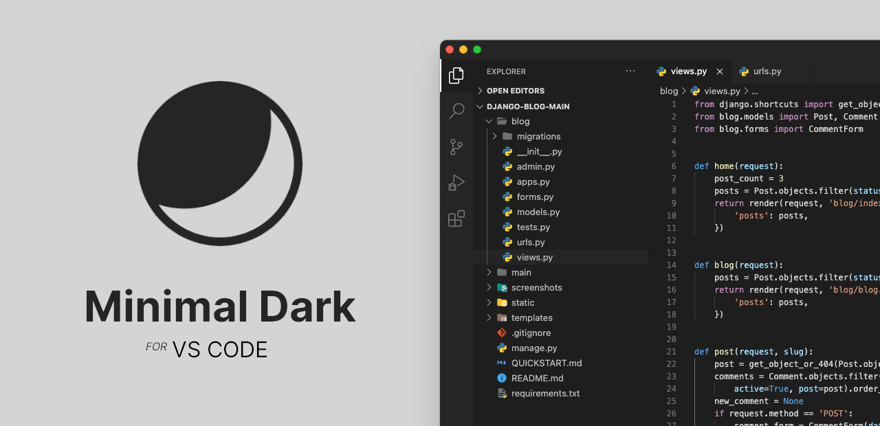 minimal-dark-vscode-theme
