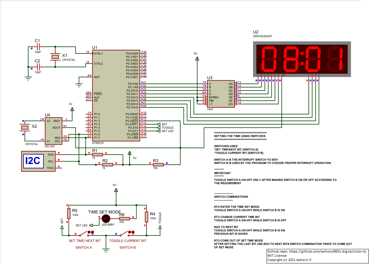 8051-digitalclock-rtc