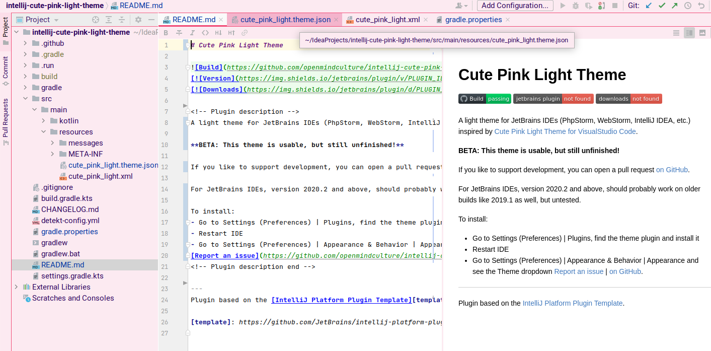 intellij-cute-pink-light-theme