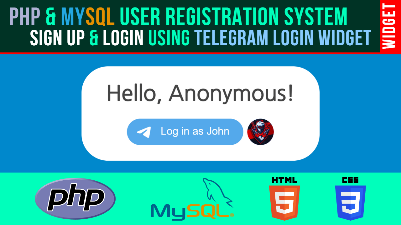 Telegram-Login-Widget-User-Registration-PHP-MySQL