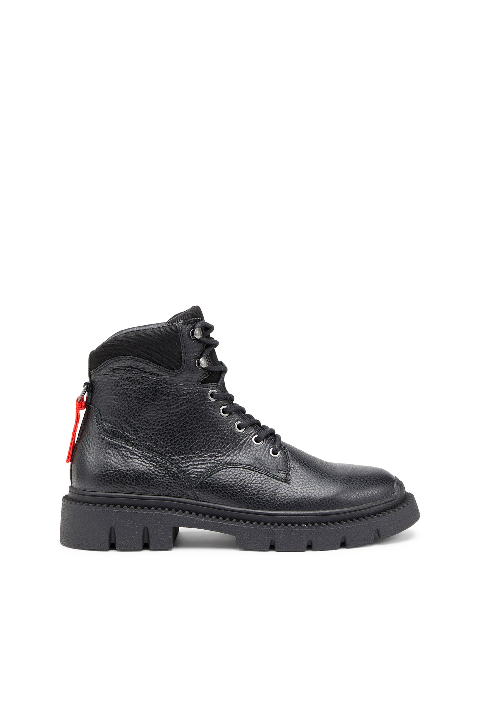 Diesel - D-TROIT BT, Man D-Troit BT - Lace-up boots with Diesel tape tag in Black - Image 1