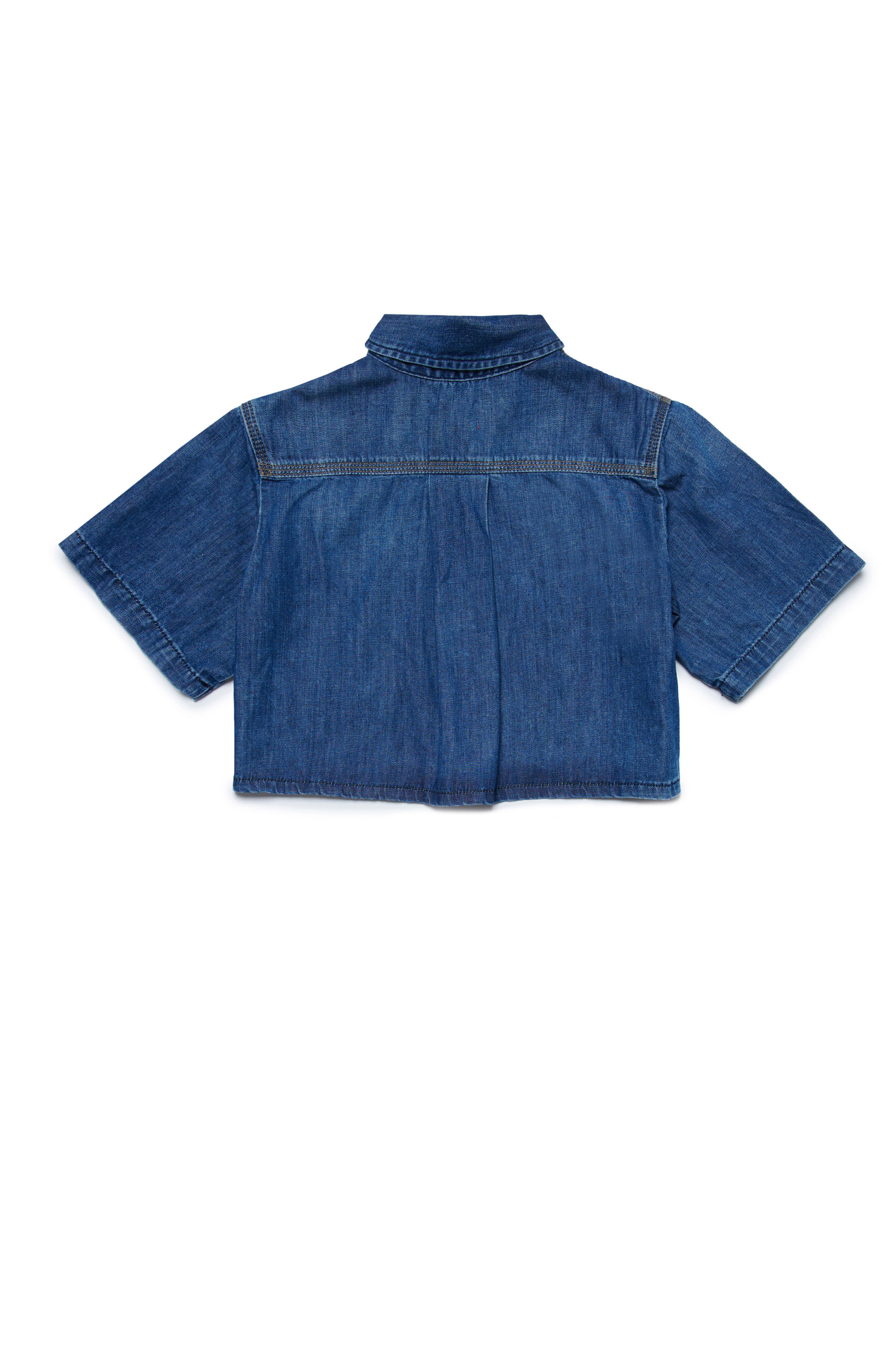 Diesel - CUNNIX, Woman Cropped denim shirt in Blue - Image 2