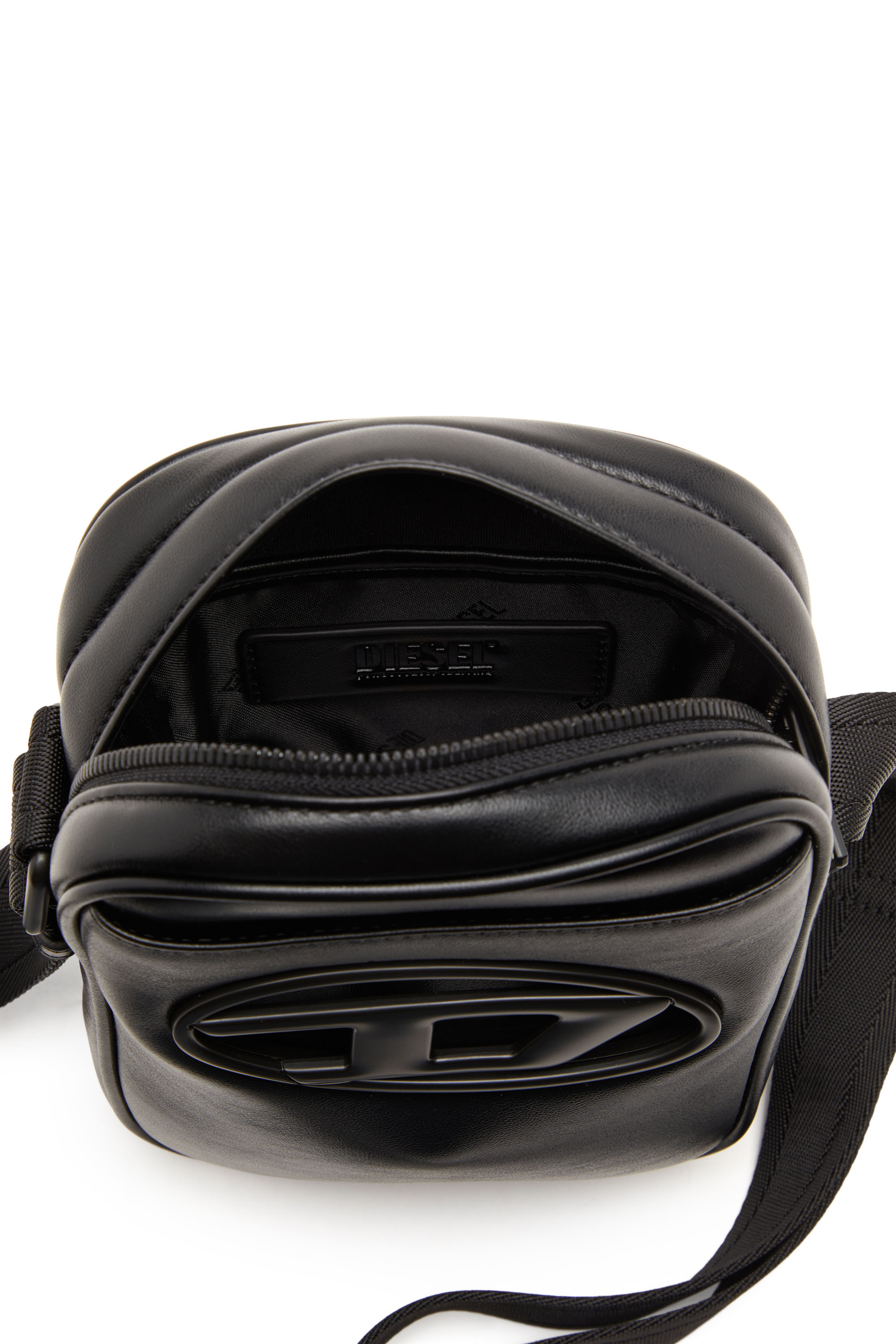 Diesel - HOLI-D CROSSBODY, Man Holi-D-Crossbody bag in PU and neoprene in Black - Image 4