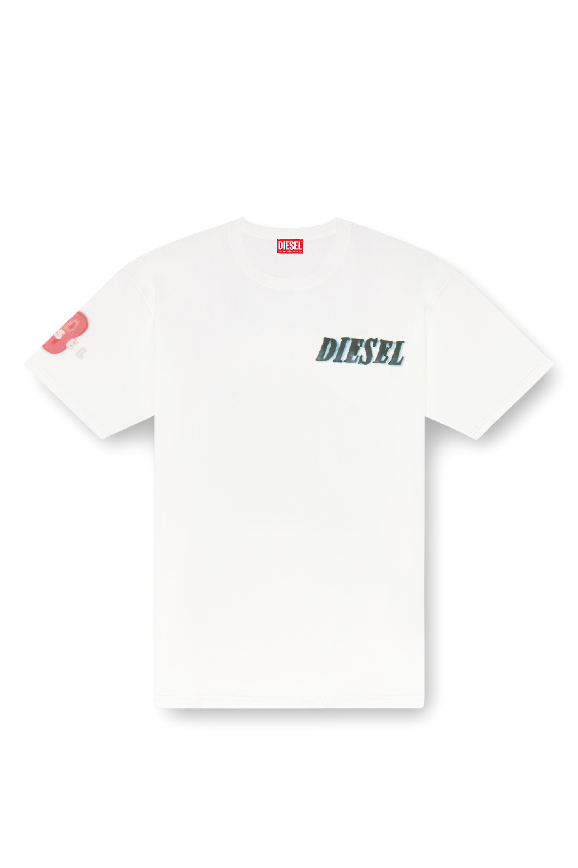 Diesel - T-BOXT-Q19, Man T-shirt with logo and tyre print in White - Image 3
