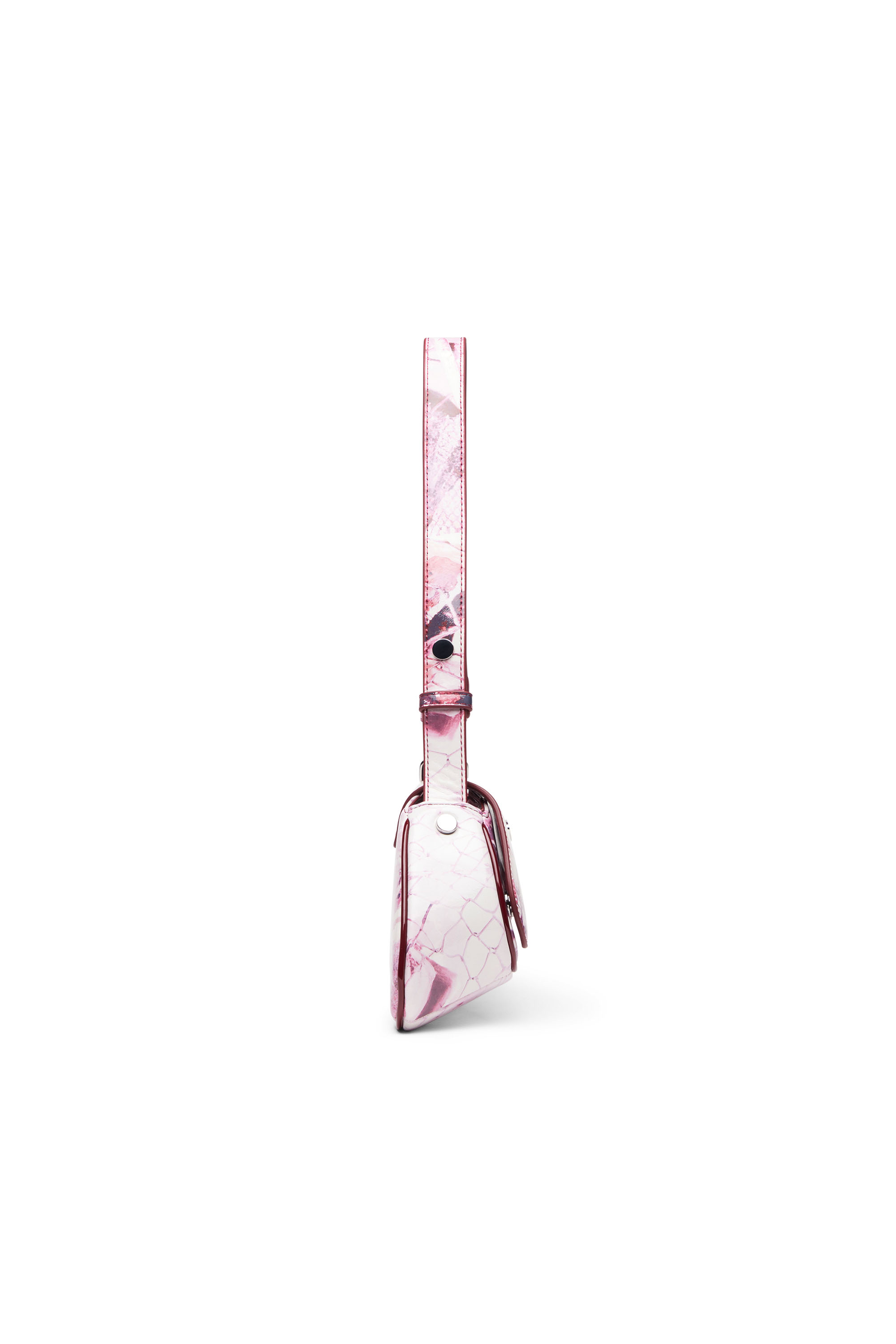 Diesel - PLAY CROSSBODY, Woman's Play-Shoulder bag in printed glossy PU in Pink - 4