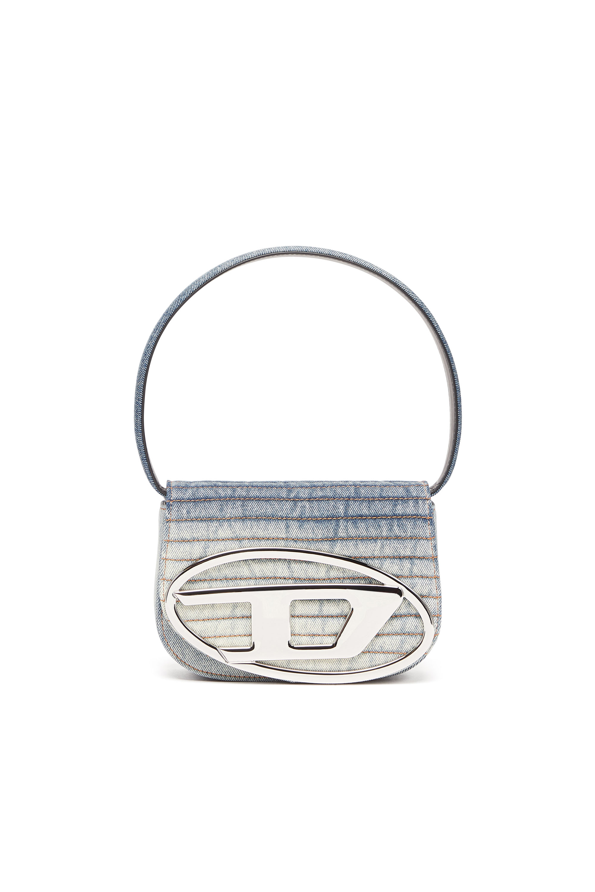 Diesel - 1DR, Woman 1DR - Iconic shoulder bag in solarised denim in Multicolor - Image 1