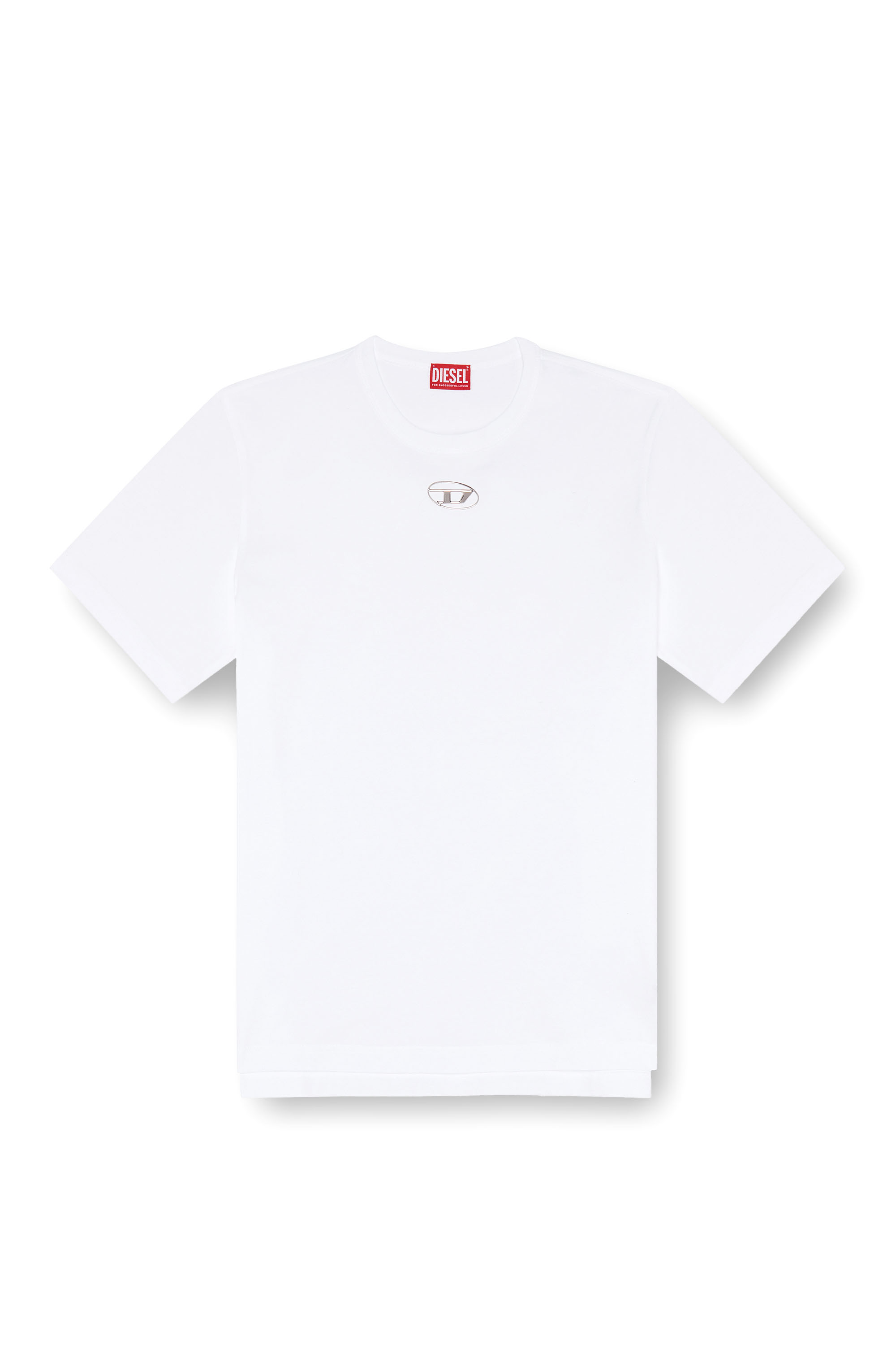 Diesel - T-JUST-OD, Man T-shirt with injection moulded logo in White - Image 3