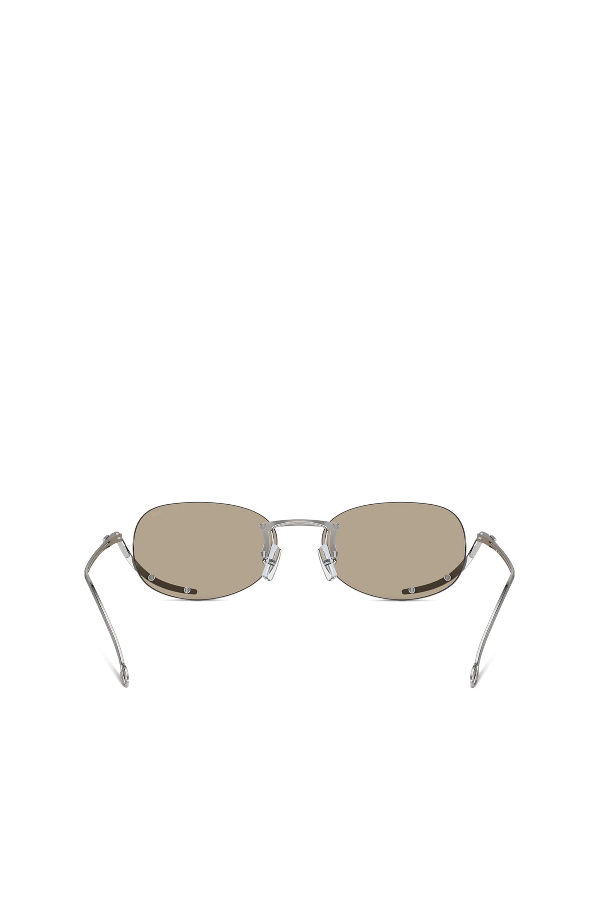 Diesel - 0DL1004, Unisex Oval sunglasses in Yellow - Image 3