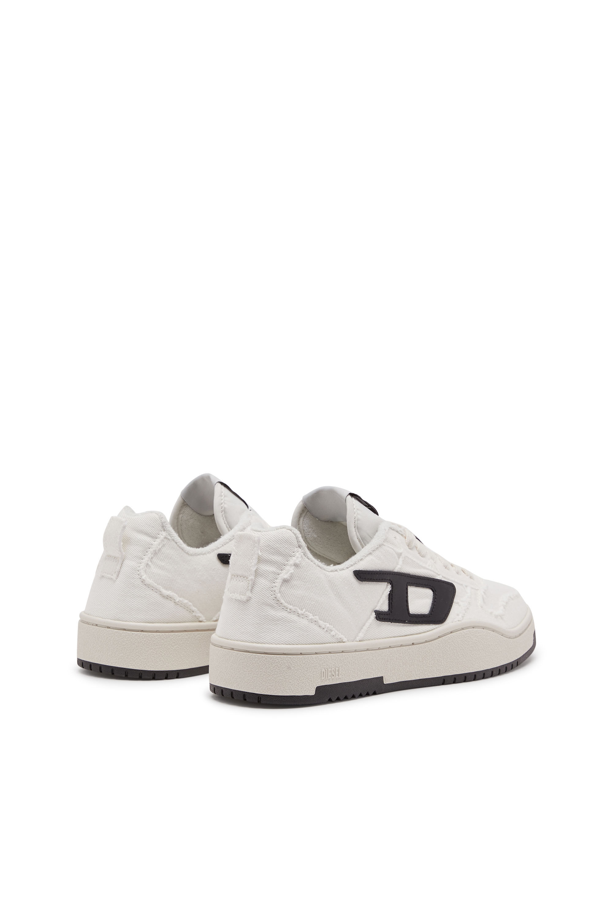 Diesel - S-UKIYO V2 LOW, Man S-Ukiyo Low-Low-top sneakers in frayed denim in Multicolor - Image 3