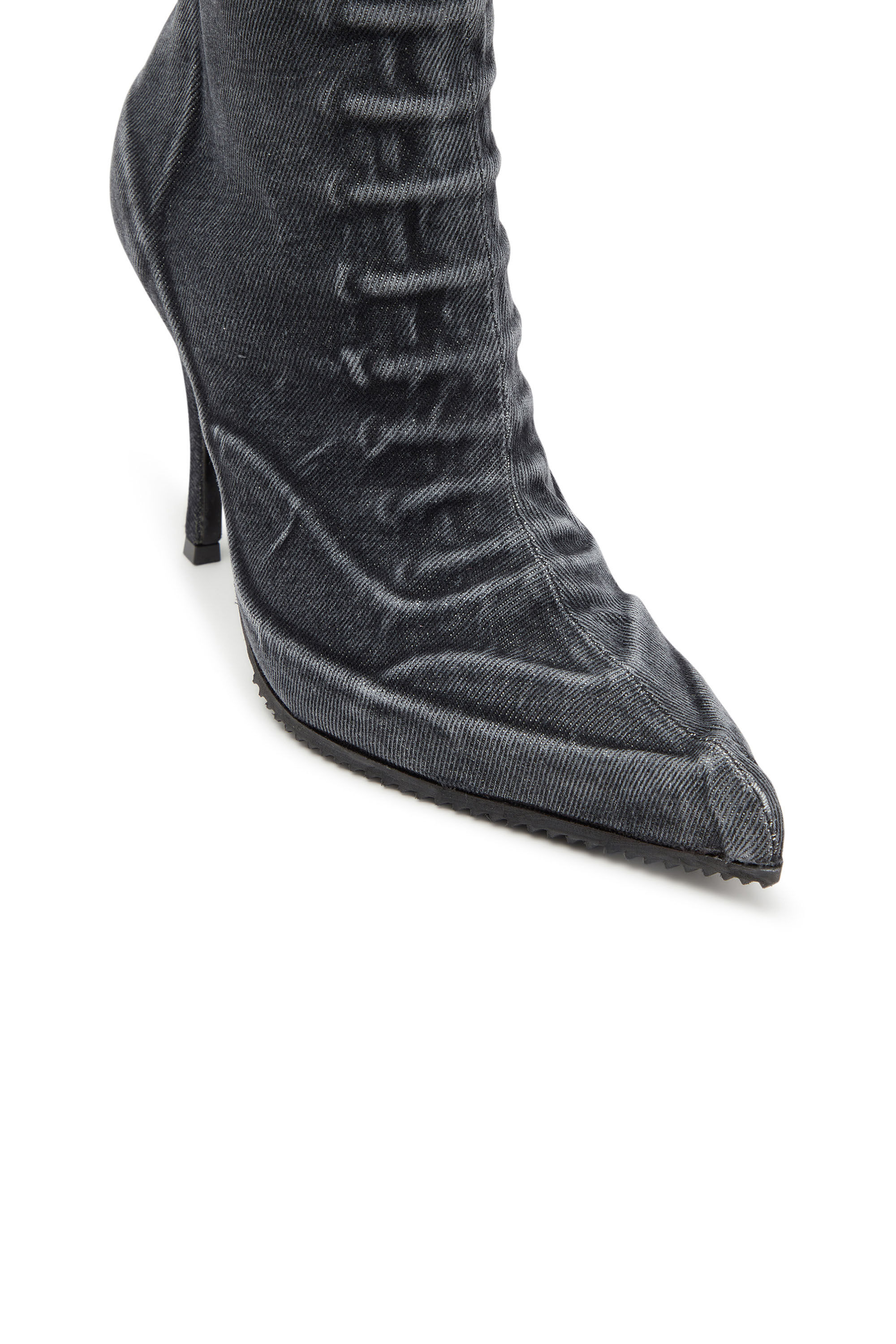 Diesel - D-CLOUD HBT, Woman D-Cloud-Boot in washed denim in Black - Image 4