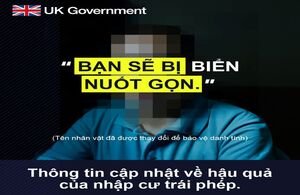 A still from a new British social media campaign for Vietnam, to deter would-be migrants from attempting to cross the Channel to Britain | Source: British Government press release