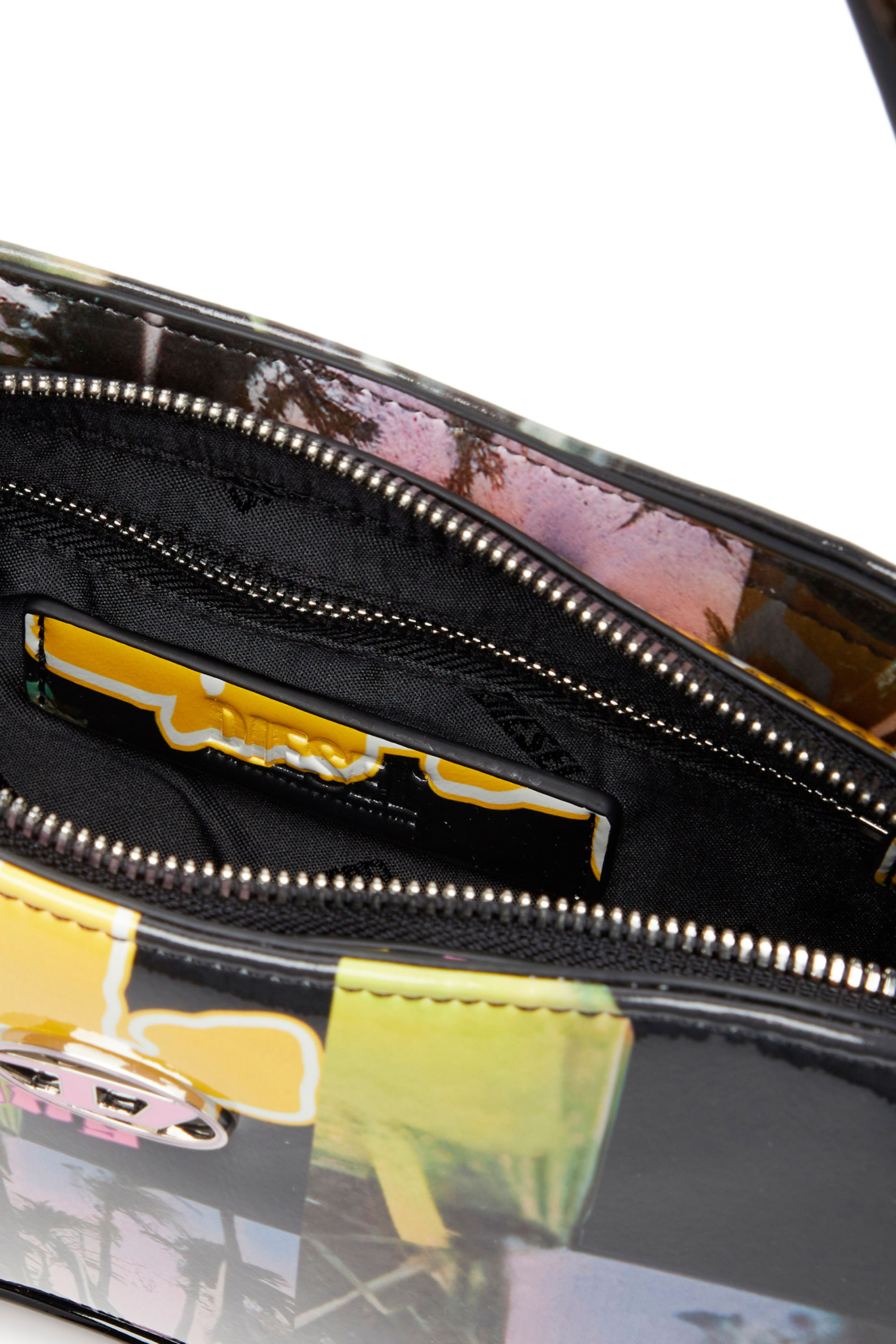 Diesel - PLAY SHOULDER, Woman Play-Shoulder bag in printed glossy PU in Multicolor - Image 4