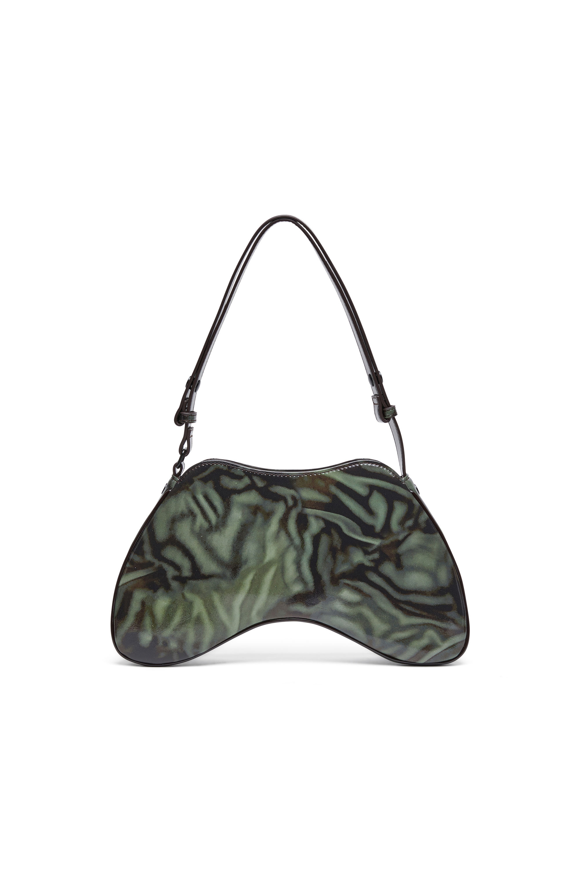 Diesel - PLAY SHOULDER, Woman Play-Shoulder bag in printed glossy PU in Multicolor - Image 2