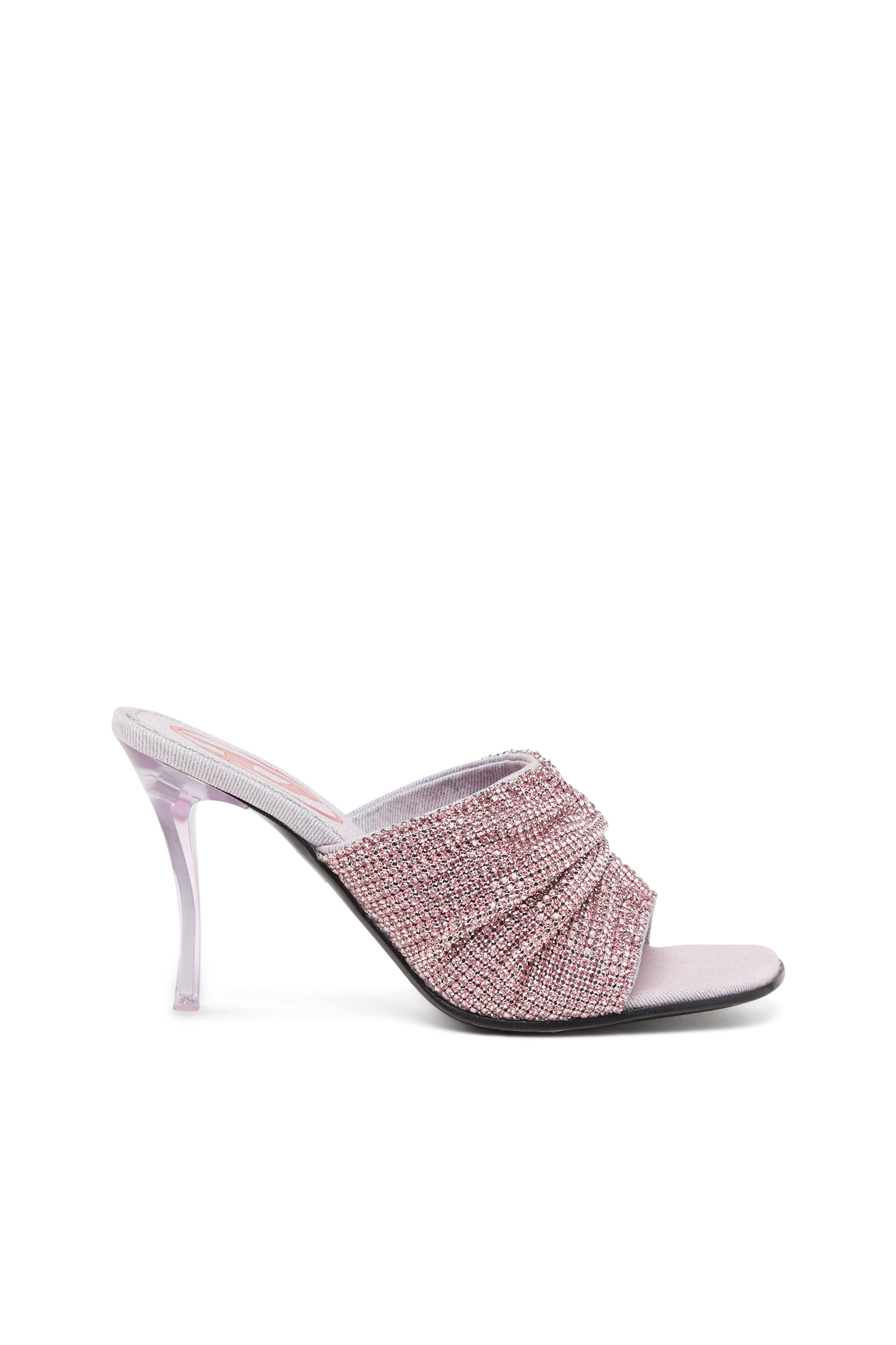 Diesel - D-SYDNEY SDL S, Woman D-Sydney Sdl S Sandals - Mule sandals with rhinestone band in Pink - Image 1