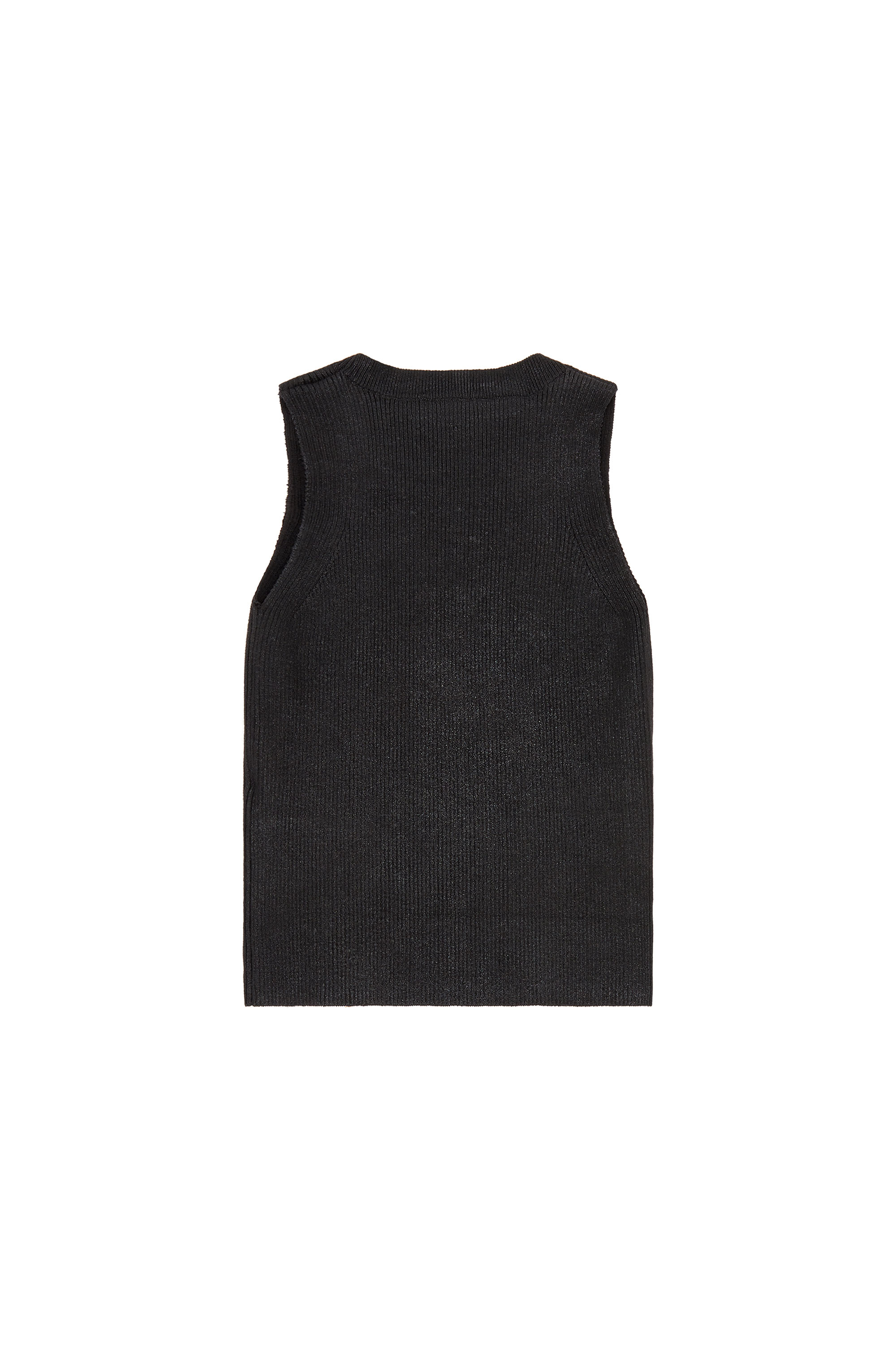 Diesel - KONERVA, Woman Tank top in metallic knit in Black - Image 3