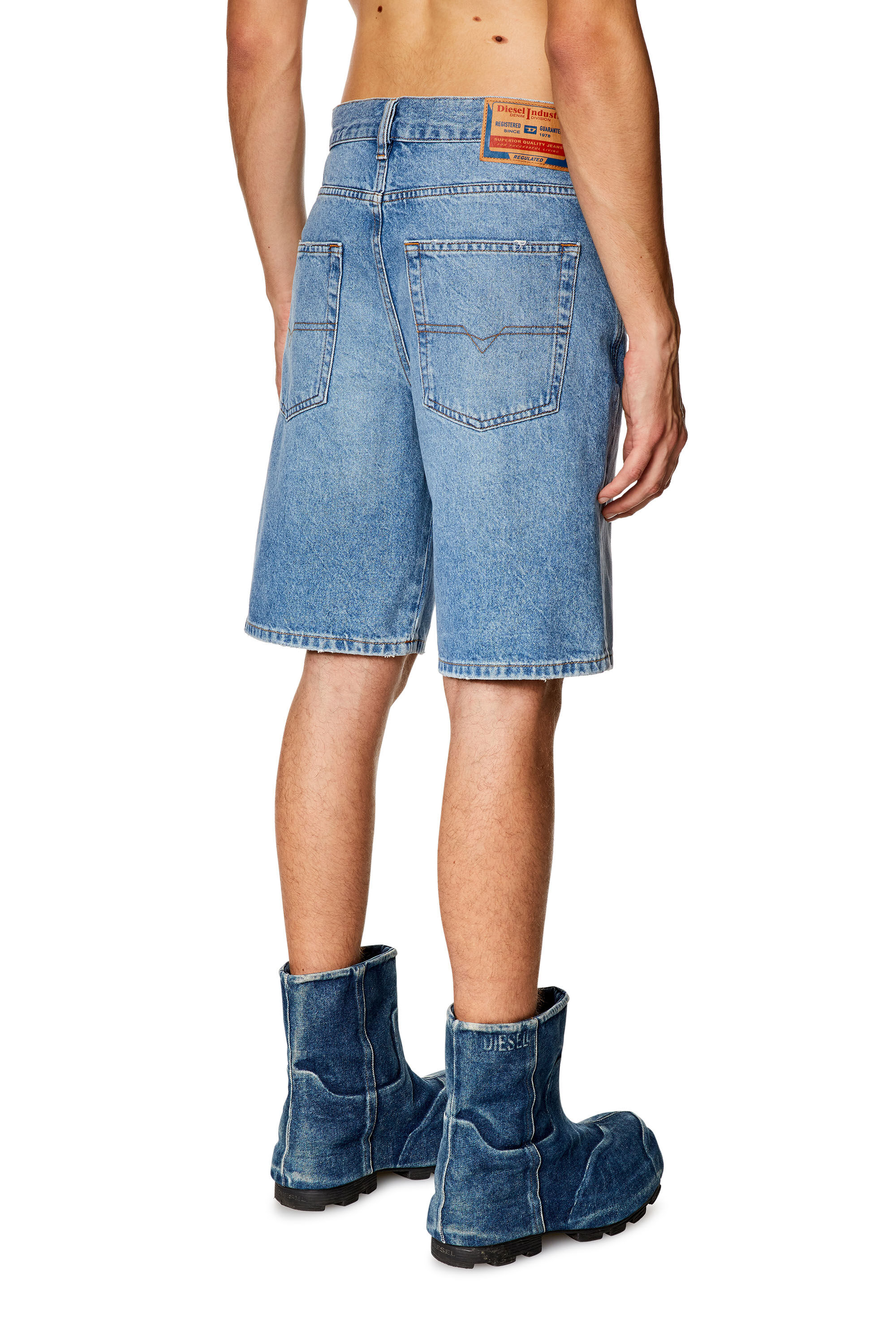 Diesel - REGULAR-SHORT, Man Denim shorts in Blue - Image 4