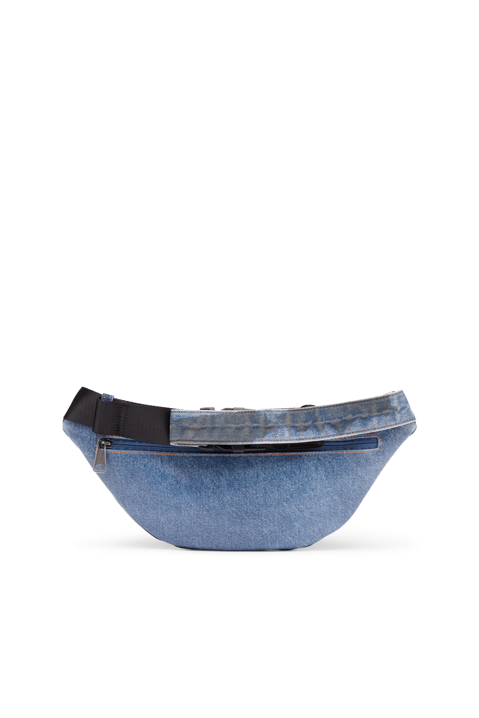 Diesel - RAVE BELTBAG, Unisex Rave-Belt bag in coated denim in Blue - Image 2