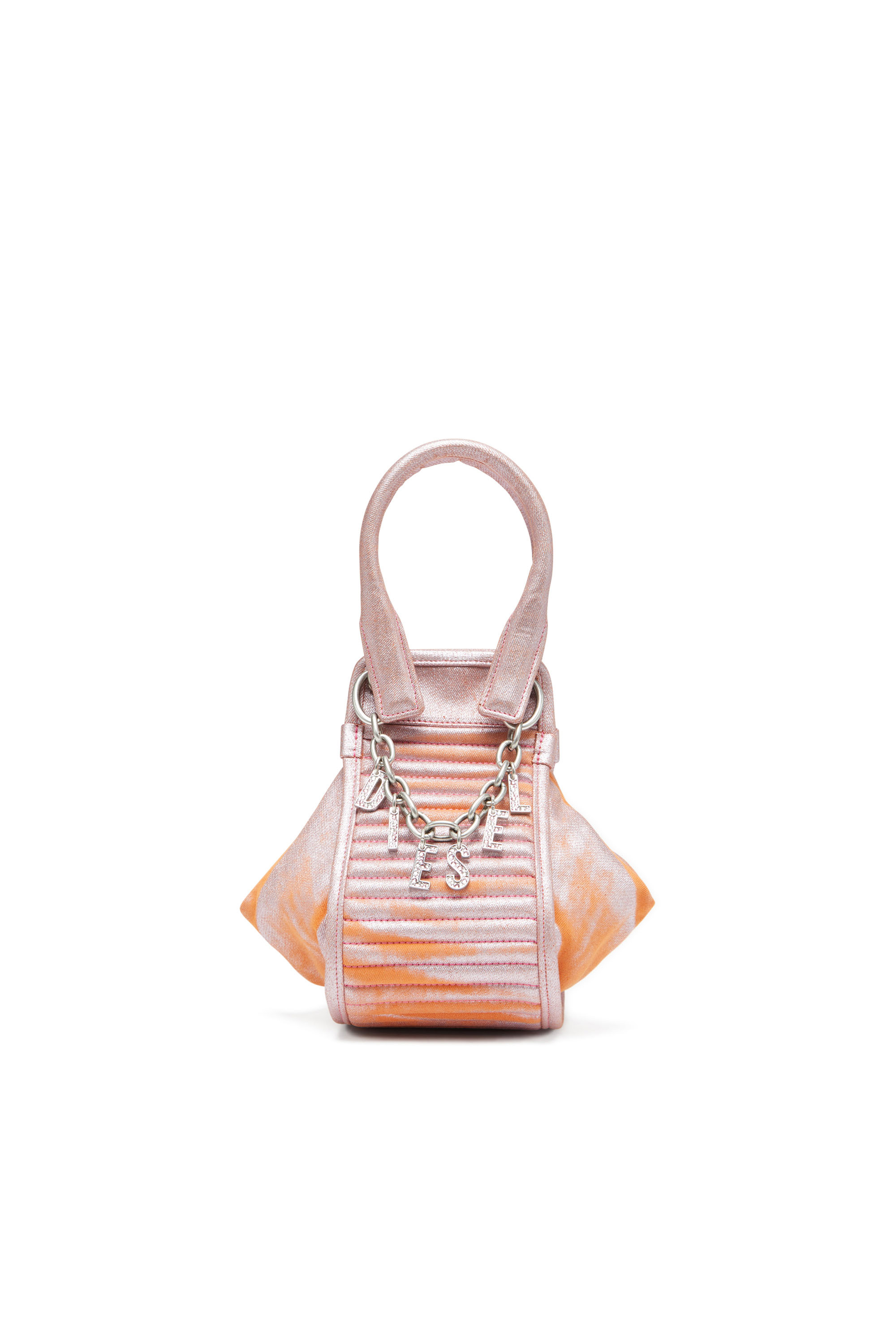 Diesel - D-VINA-XS, Woman D-Vina-XS-Handbag in bicolour coated denim in Pink - Image 1