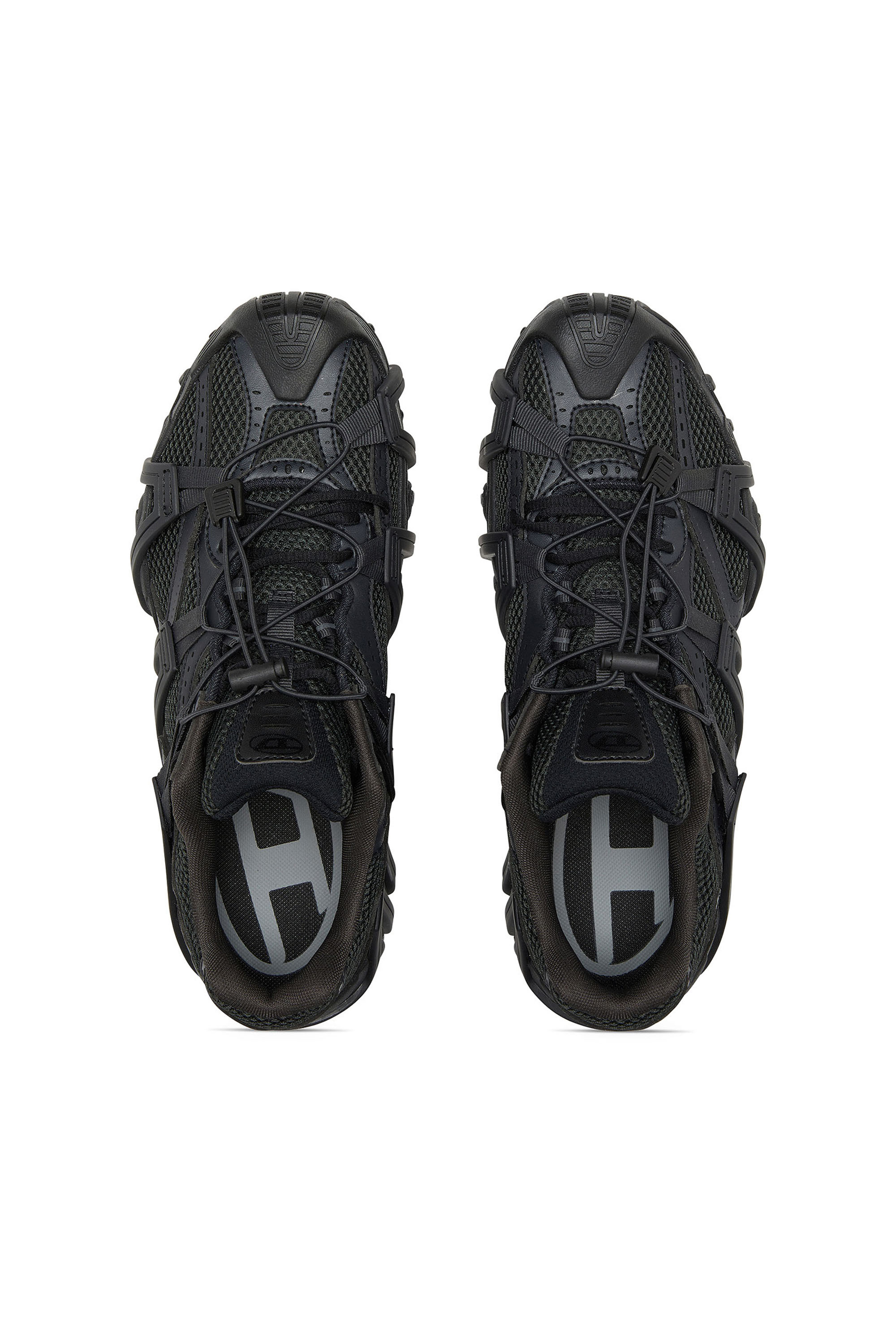 Diesel - S-PROTOTYPE CR LACE X, Man's S-Prototype Cr-Mesh and PU sneakers with double lacing in Black - 5