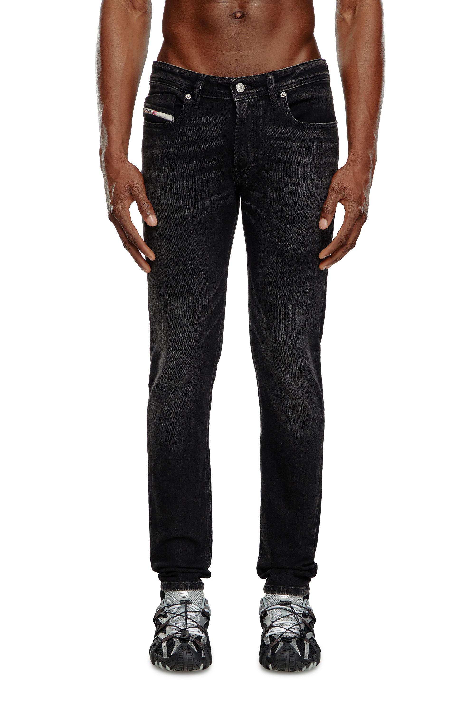 Diesel - Man's Skinny Jeans 1979 Sleenker 0GRDA, Black/Dark grey - 3