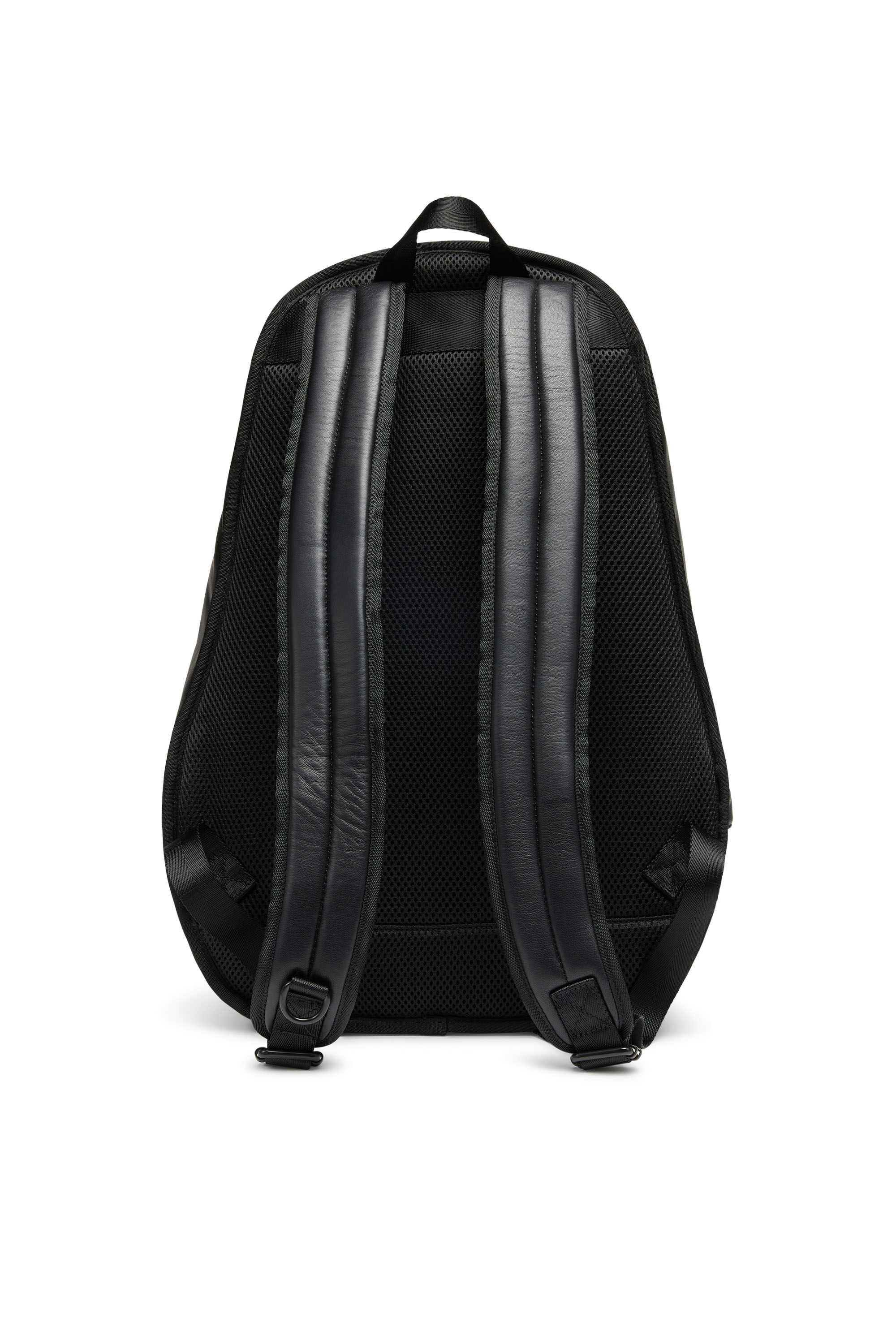 Diesel - RAVE BACKPACK, Man Rave-Leather backpack with metal D in Black - Image 3