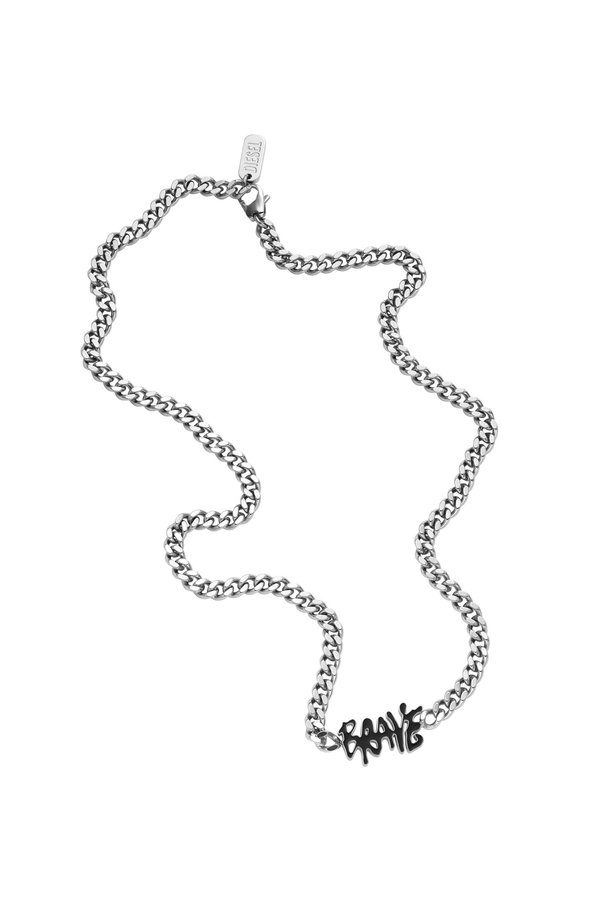 Diesel - DX1467, Unisex Stainless steel chain necklace in Silver - Image 2