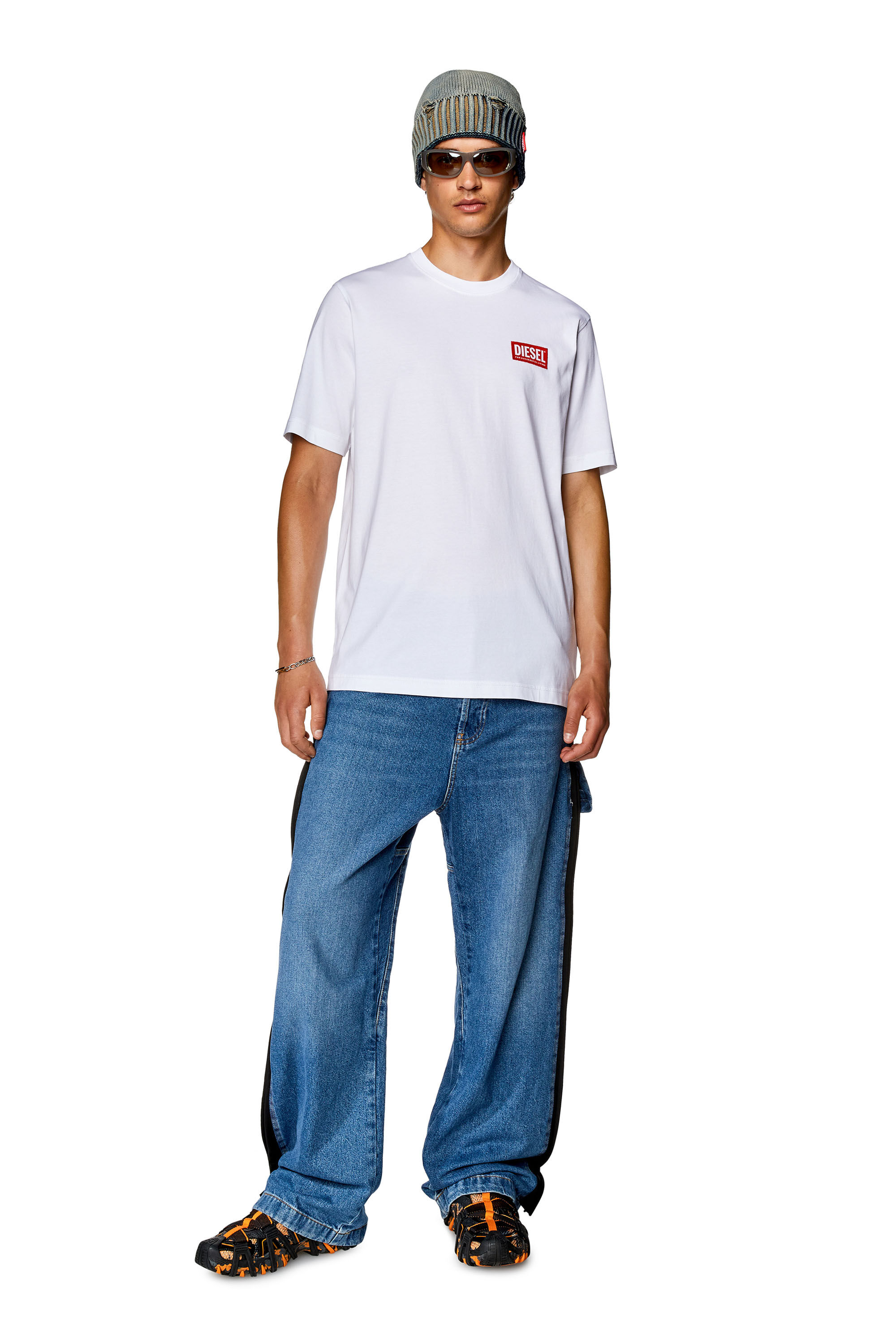 Diesel - T-JUST-NLABEL, Hombre Camiseta con parche con logotipo in Blanco - Image 1