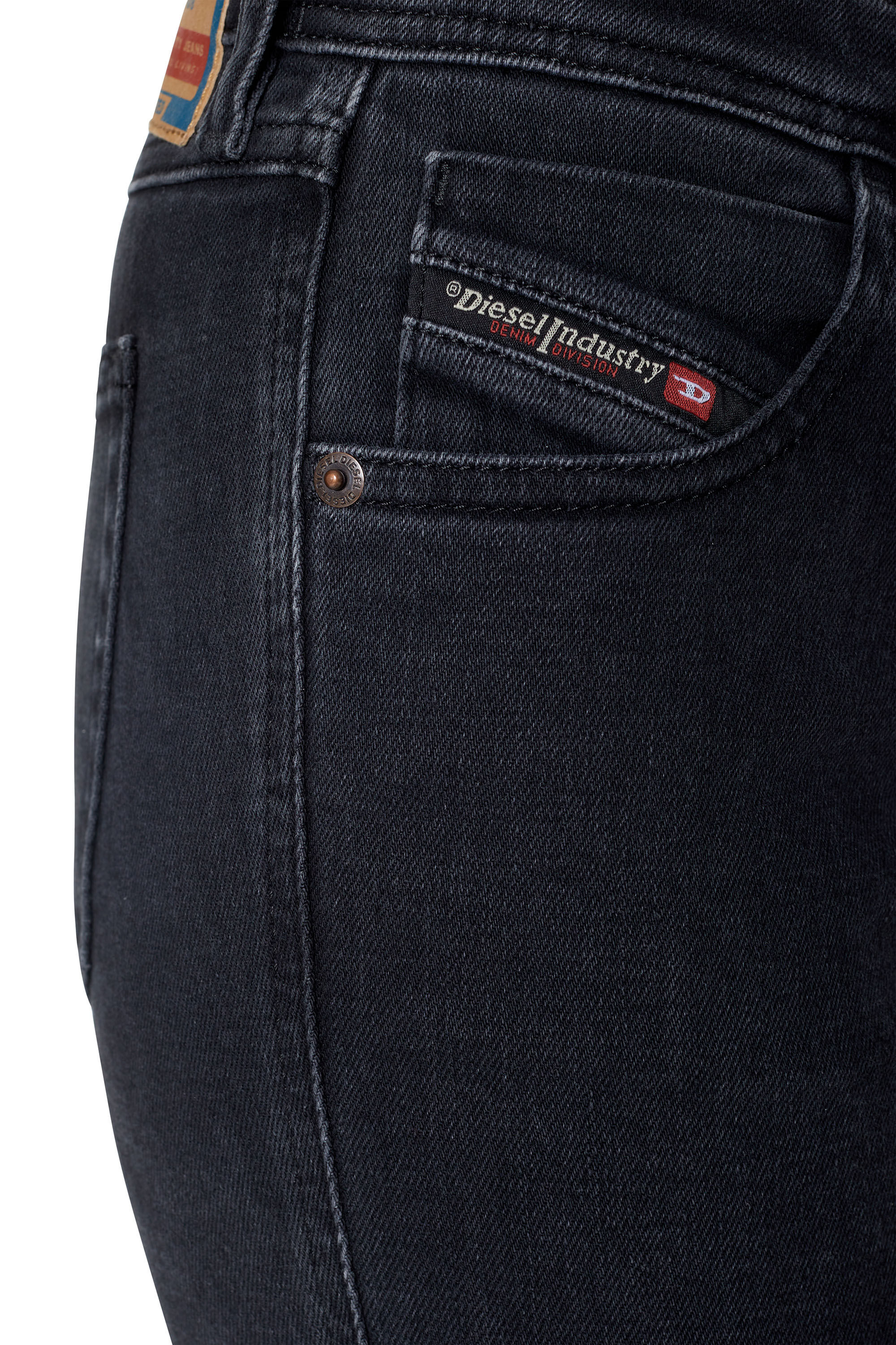 Diesel - Woman Skinny Jeans 2015 Babhila Z870G, Black/Dark grey - Image 4
