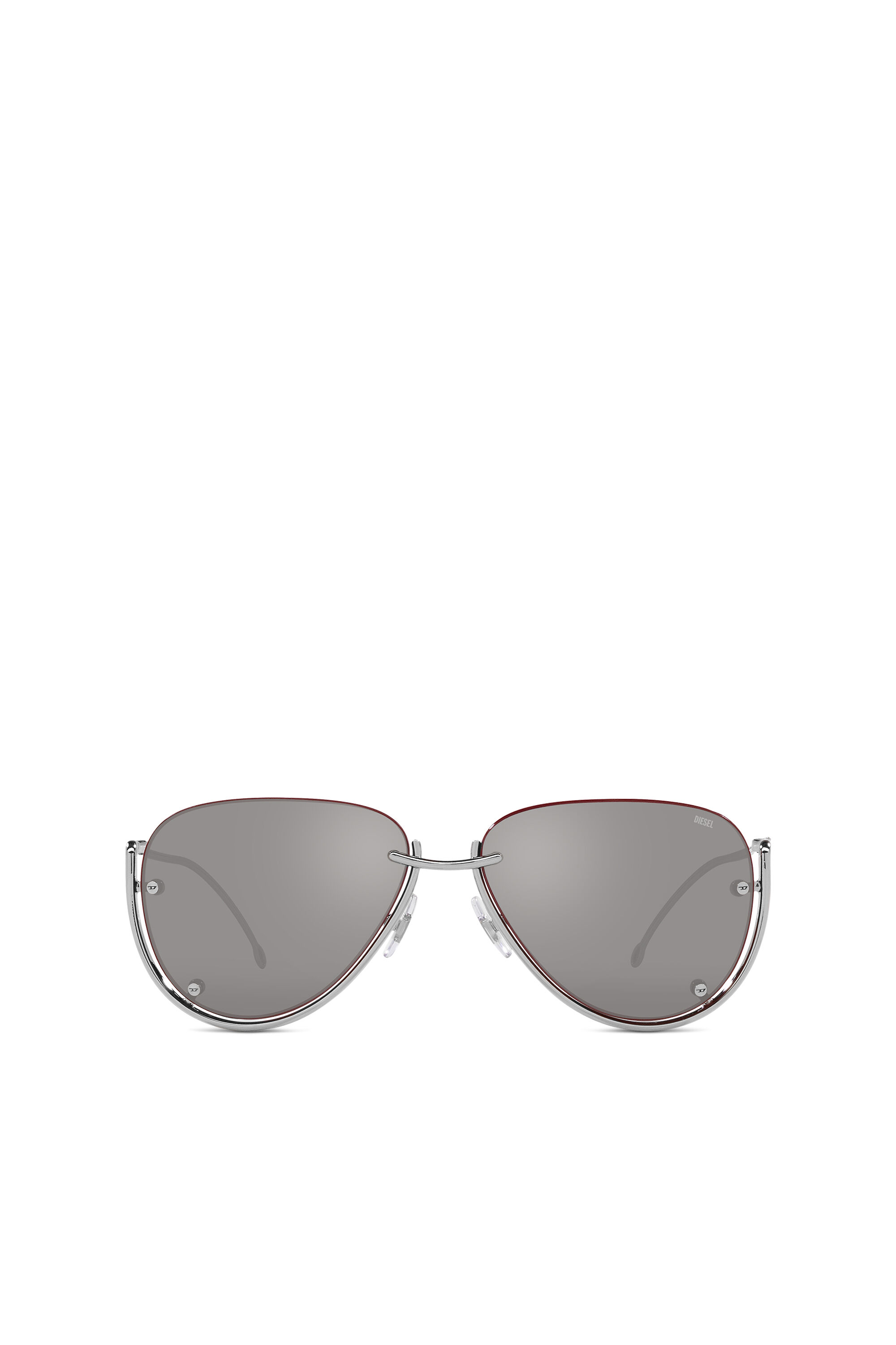 Diesel - 0DL1003, Unisex Pilot model sunglasses in Silver - Image 1