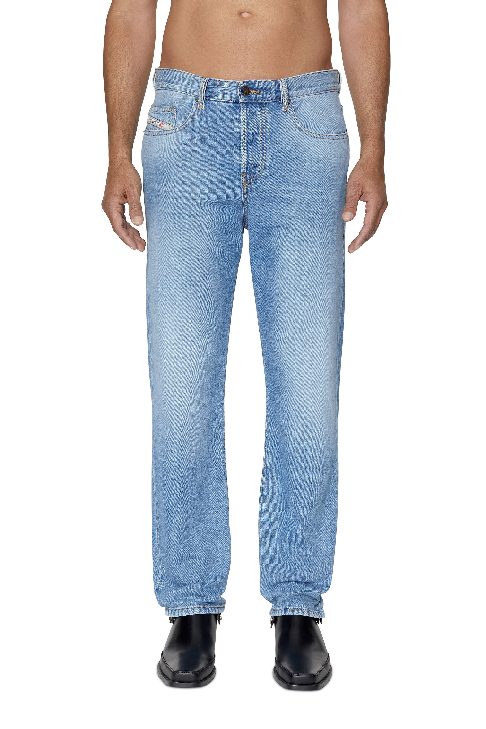 Diesel - Man Straight Jeans 2020 D-Viker 09C15, Light Blue - Image 3