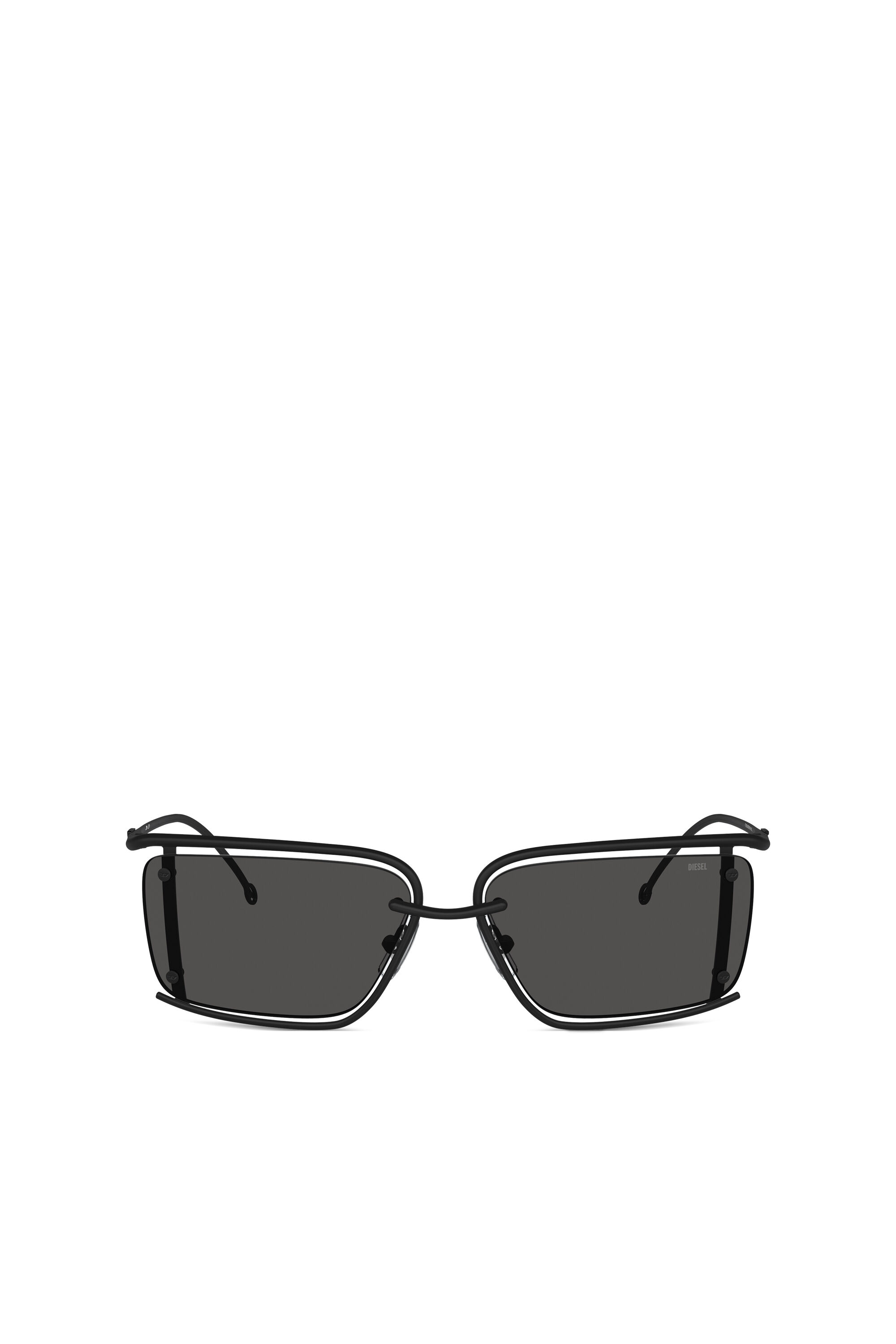 Diesel - 0DL1002, Unisex Rectangle sunglasses in Black - Image 1