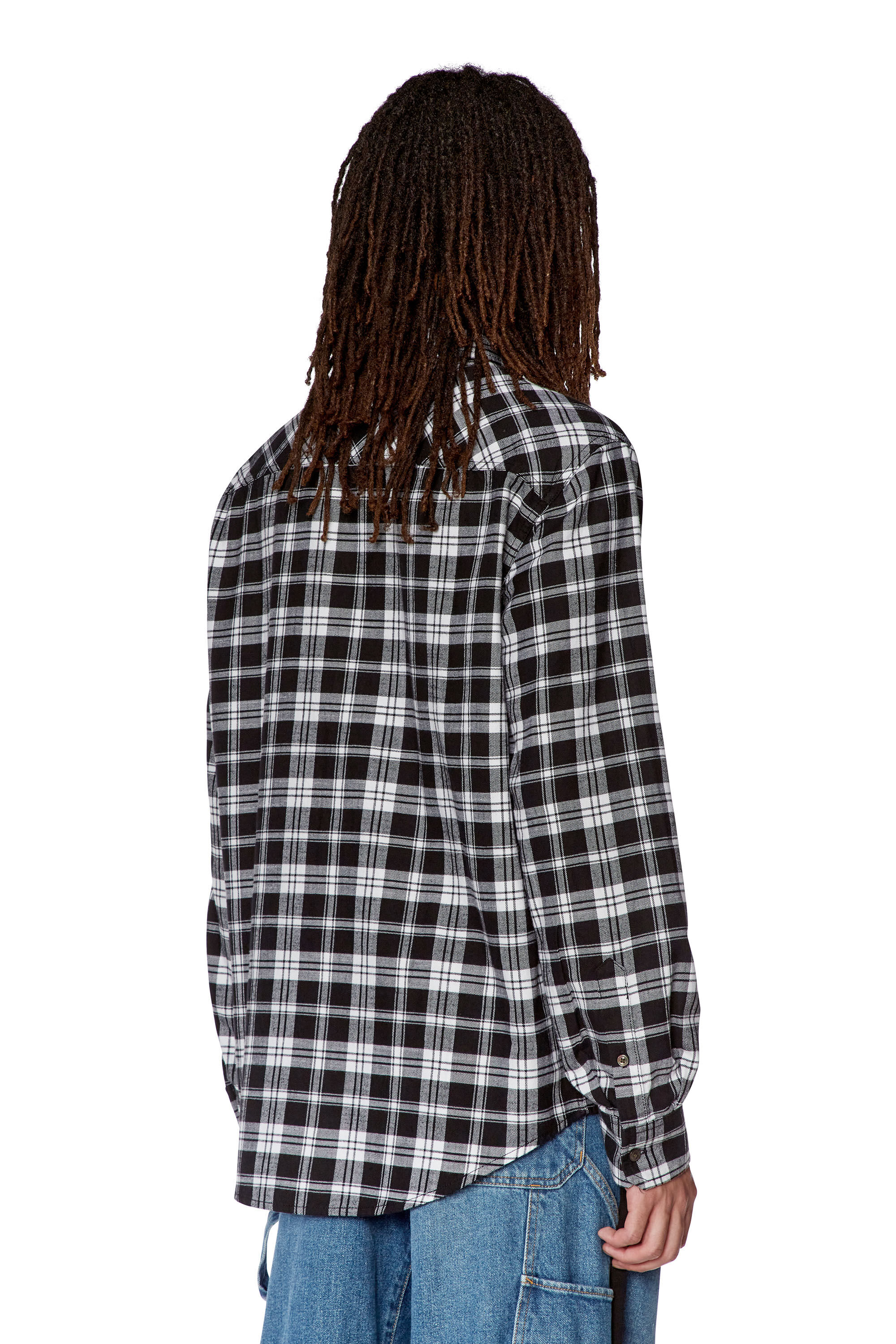 Diesel - S-UMBE-CHECK-NW, Man Shirt in checked flannel in Multicolor - Image 5