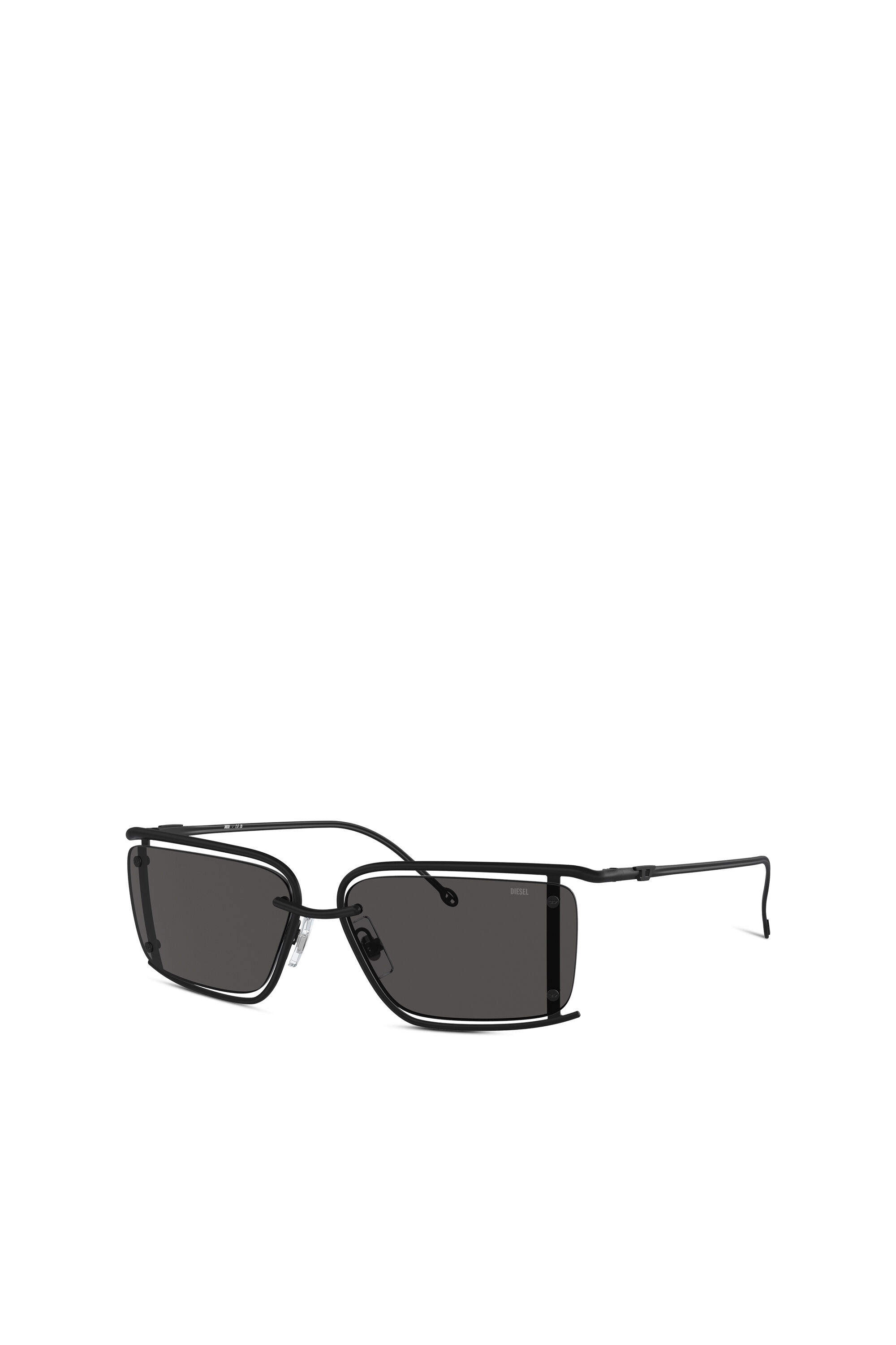 Diesel - 0DL1002, Unisex Rectangle sunglasses in Black - Image 5