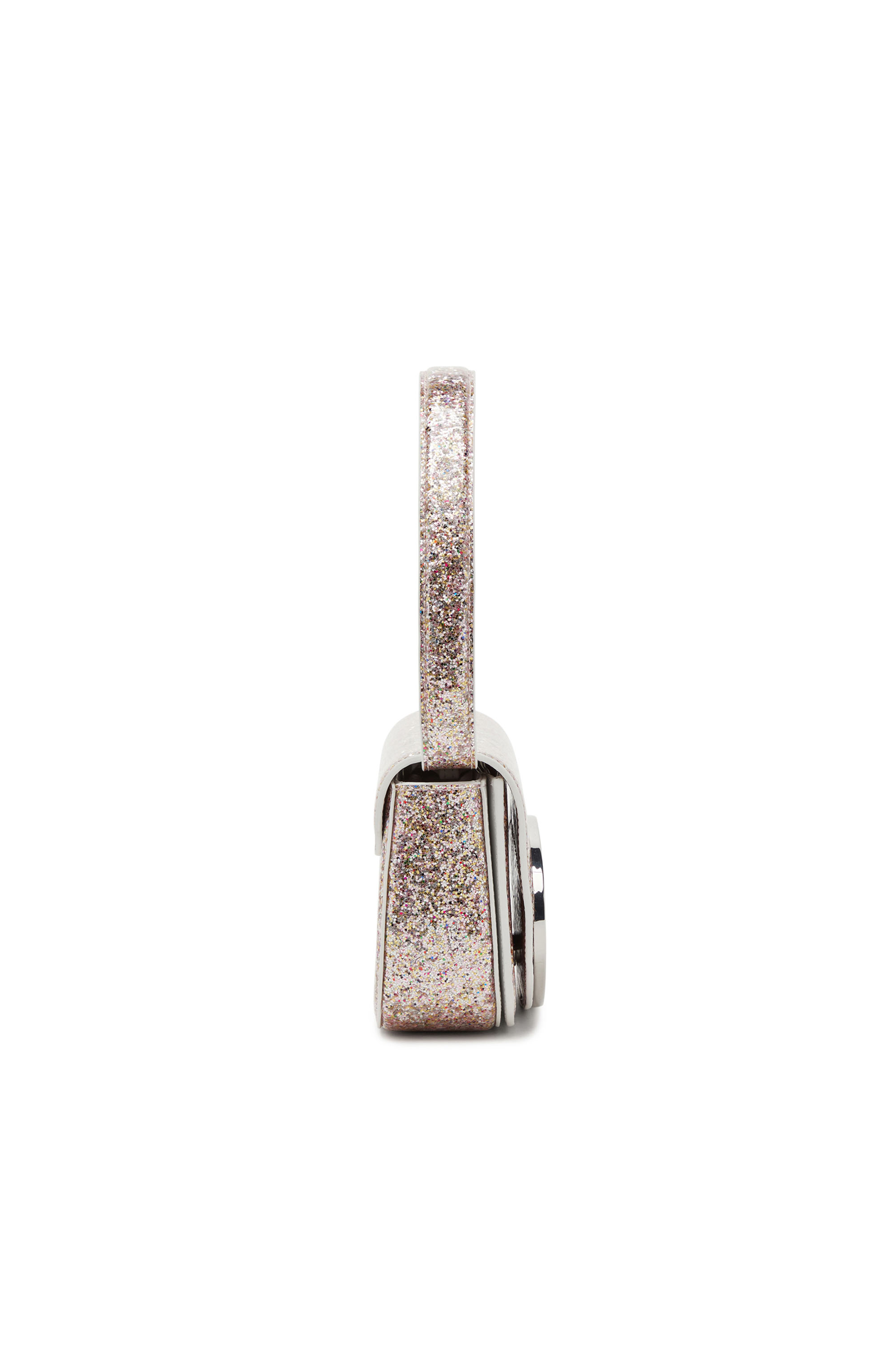 Diesel - 1DR, Woman 1DR-Iconic shoulder bag with macro glitter in Pink - Image 3