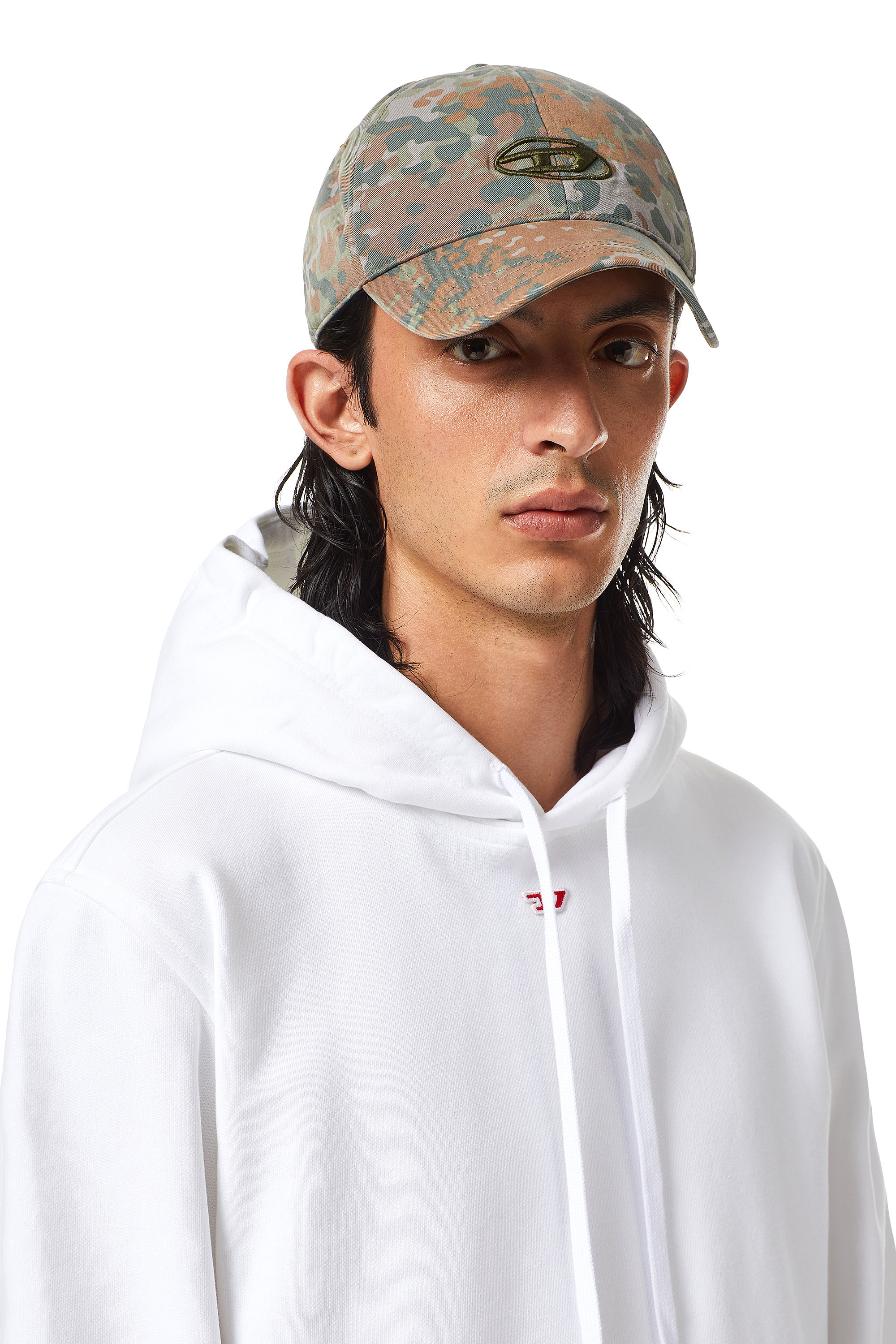 Diesel - S-GINN-HOOD-D, Man Hoodie with D logo in White - Image 4