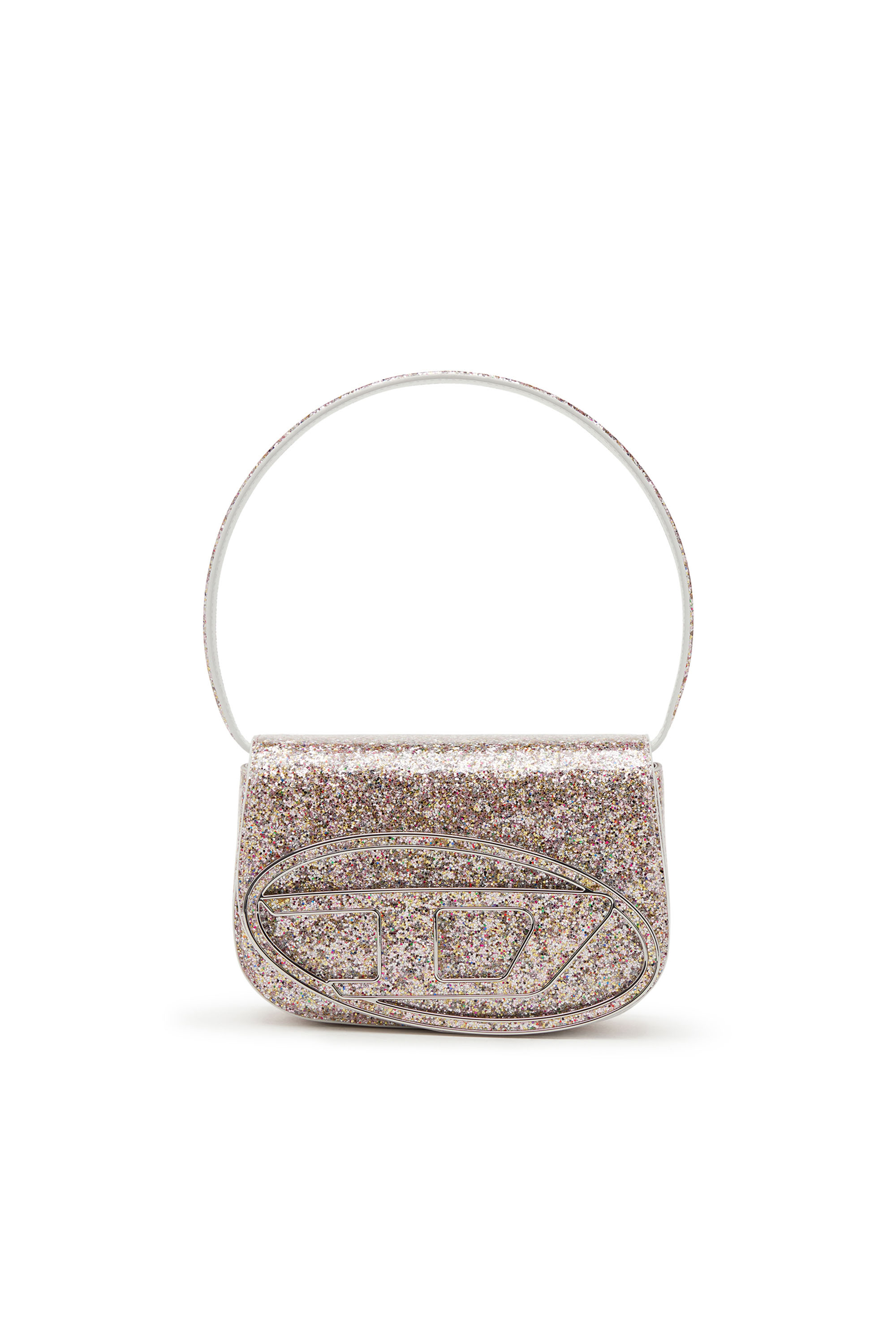 Diesel - 1DR, Woman 1DR-Iconic shoulder bag with macro glitter in Pink - Image 1