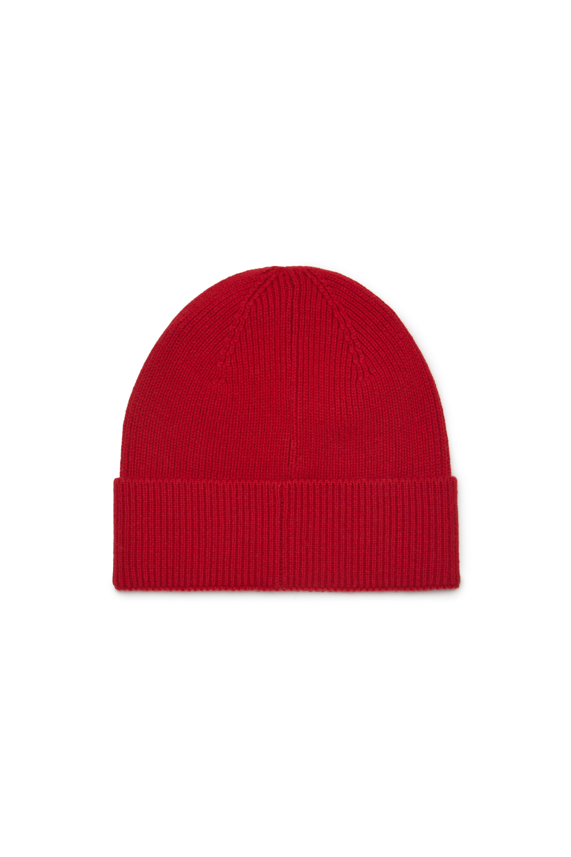 Diesel - K-CODER-FULLY B, Unisex Ribbed beanie with D embroidery in Red - Image 2