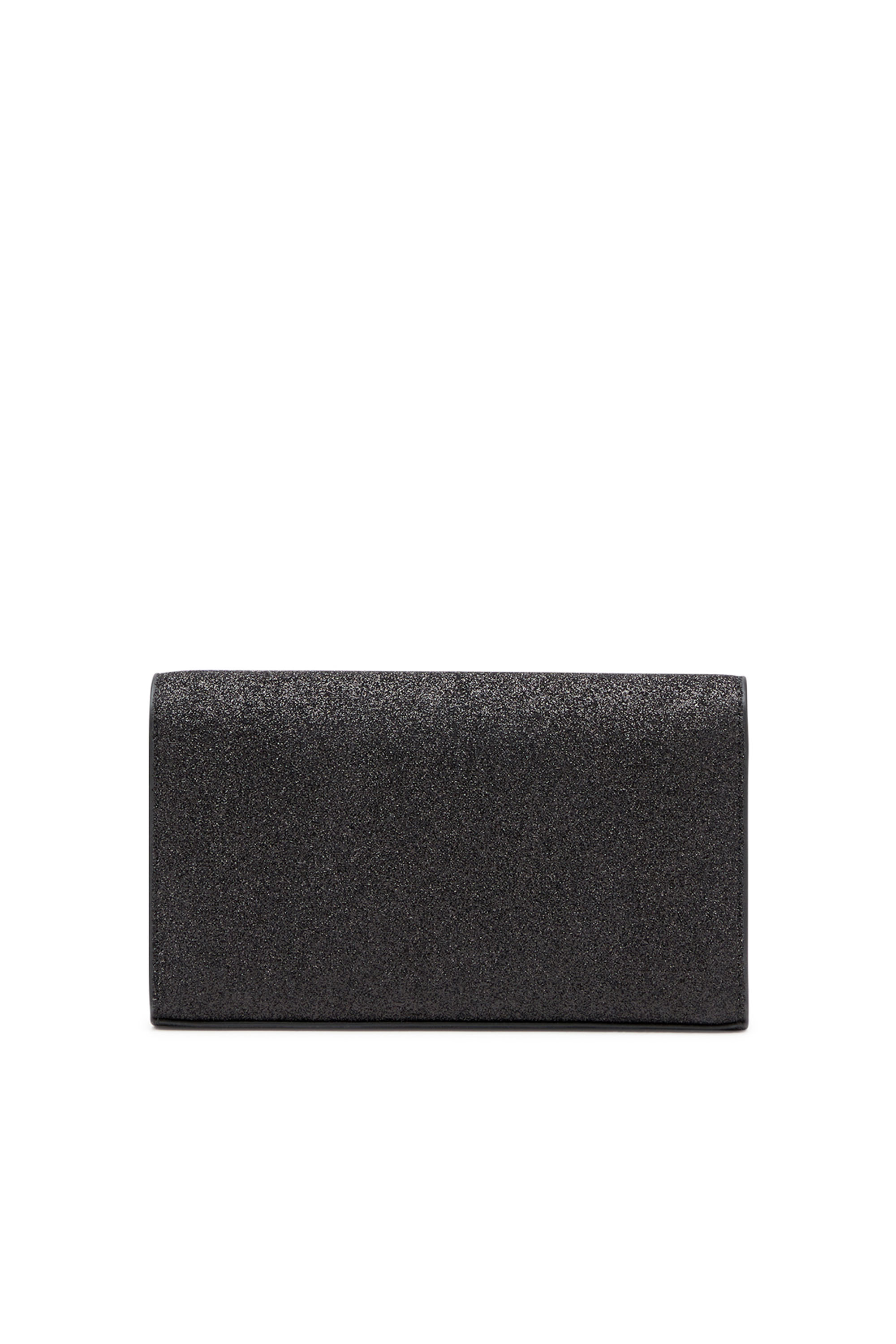 Diesel - 1DR WALLET STRAP, Mujer Cartera de tejido brillante in Negro - Image 2