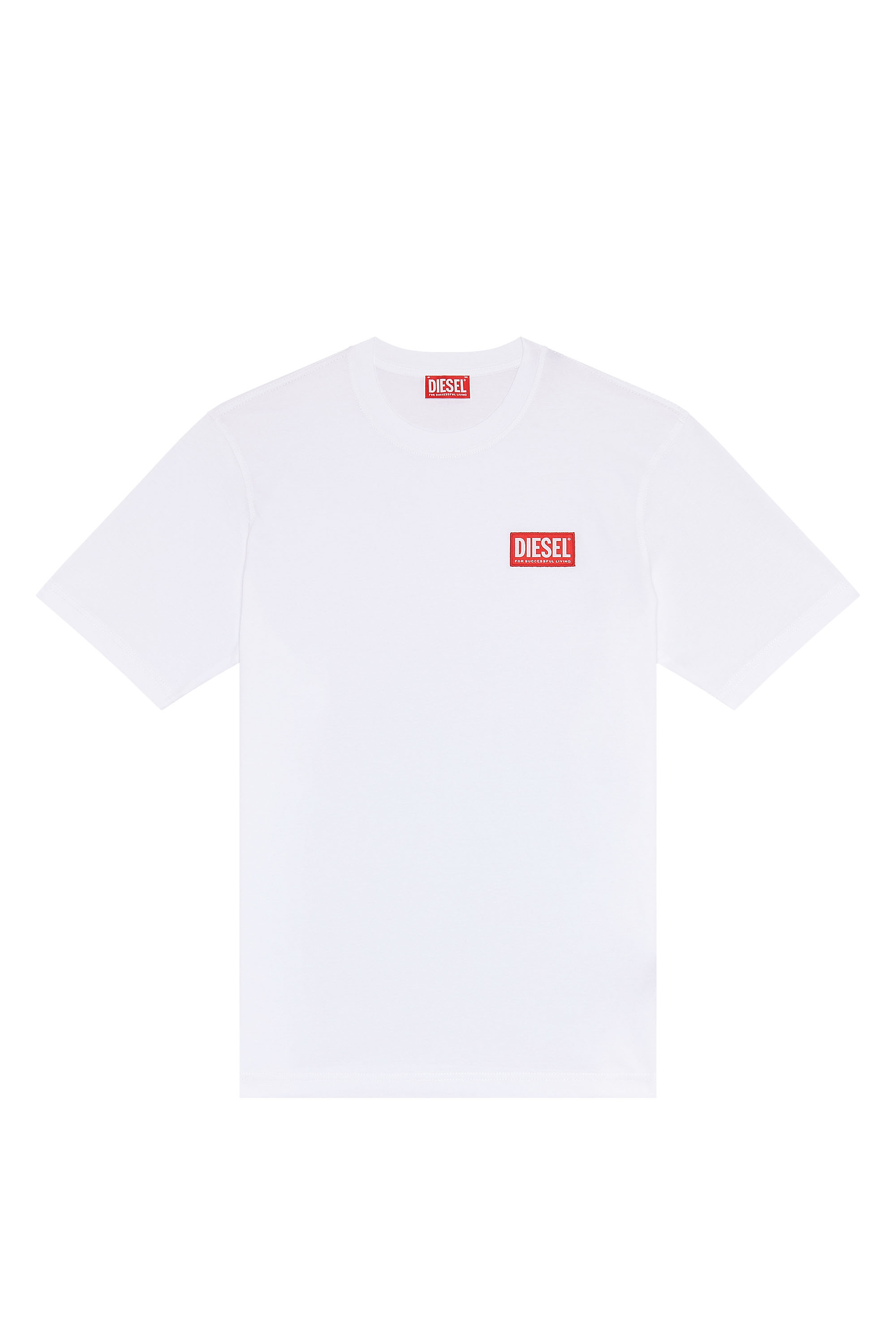 Diesel - T-JUST-NLABEL, Man T-shirt with logo patch in White - Image 4