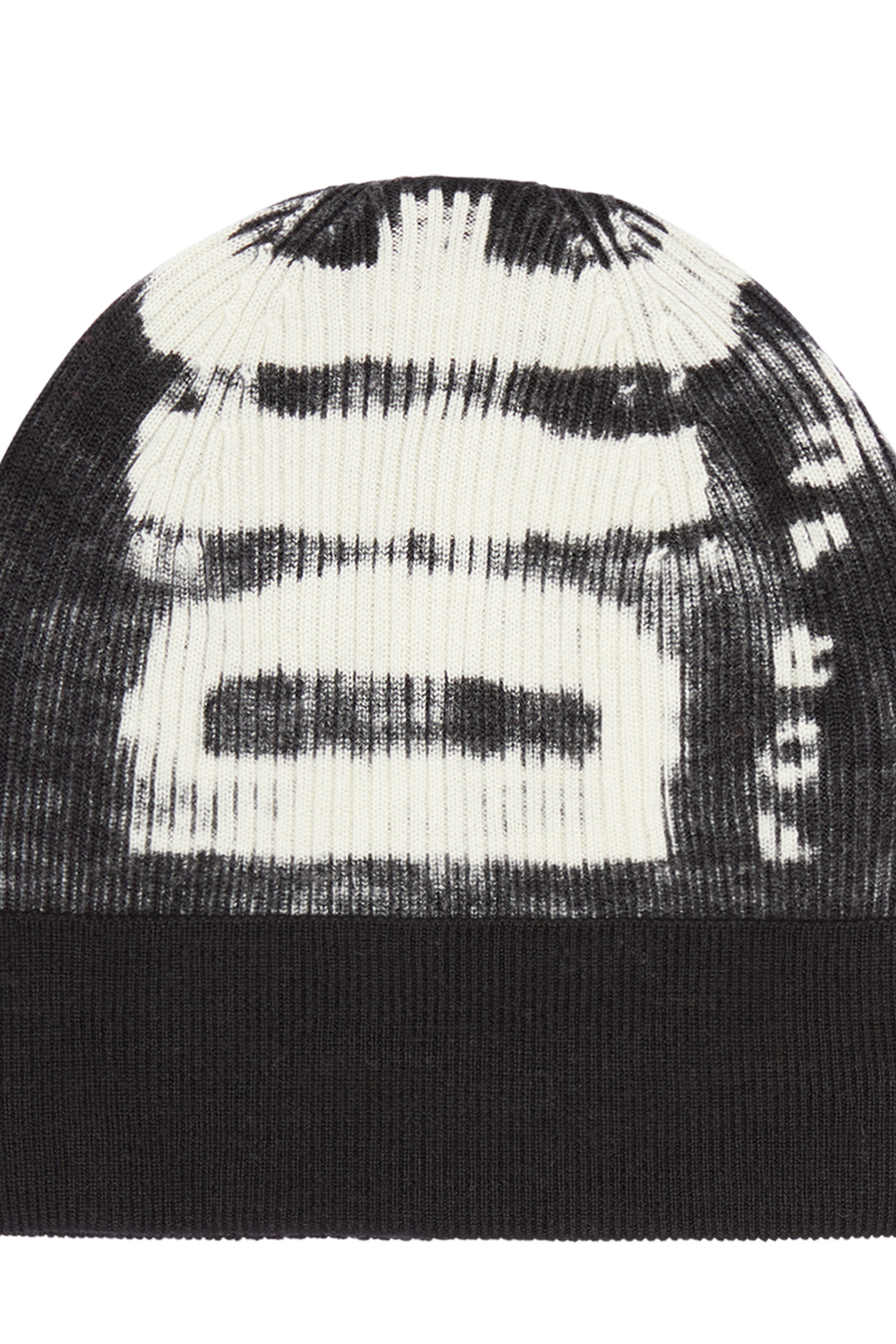 Diesel - K-ATULLUS-CAP, Unisex Ribbed beanie with maxi logo print in Black - Image 3