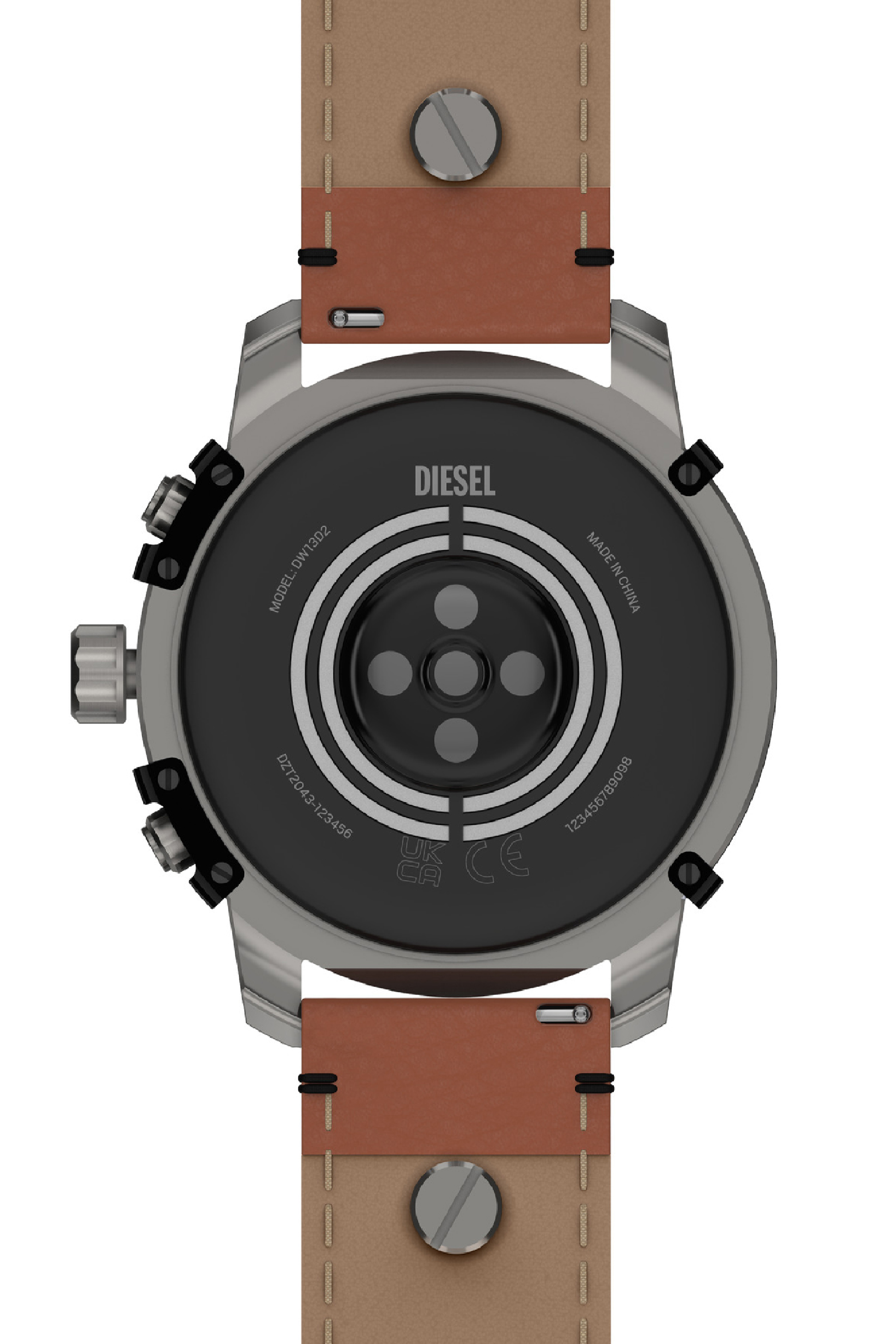 Diesel - DZT2043, Man Griffed leather smartwatch in Brown - Image 4