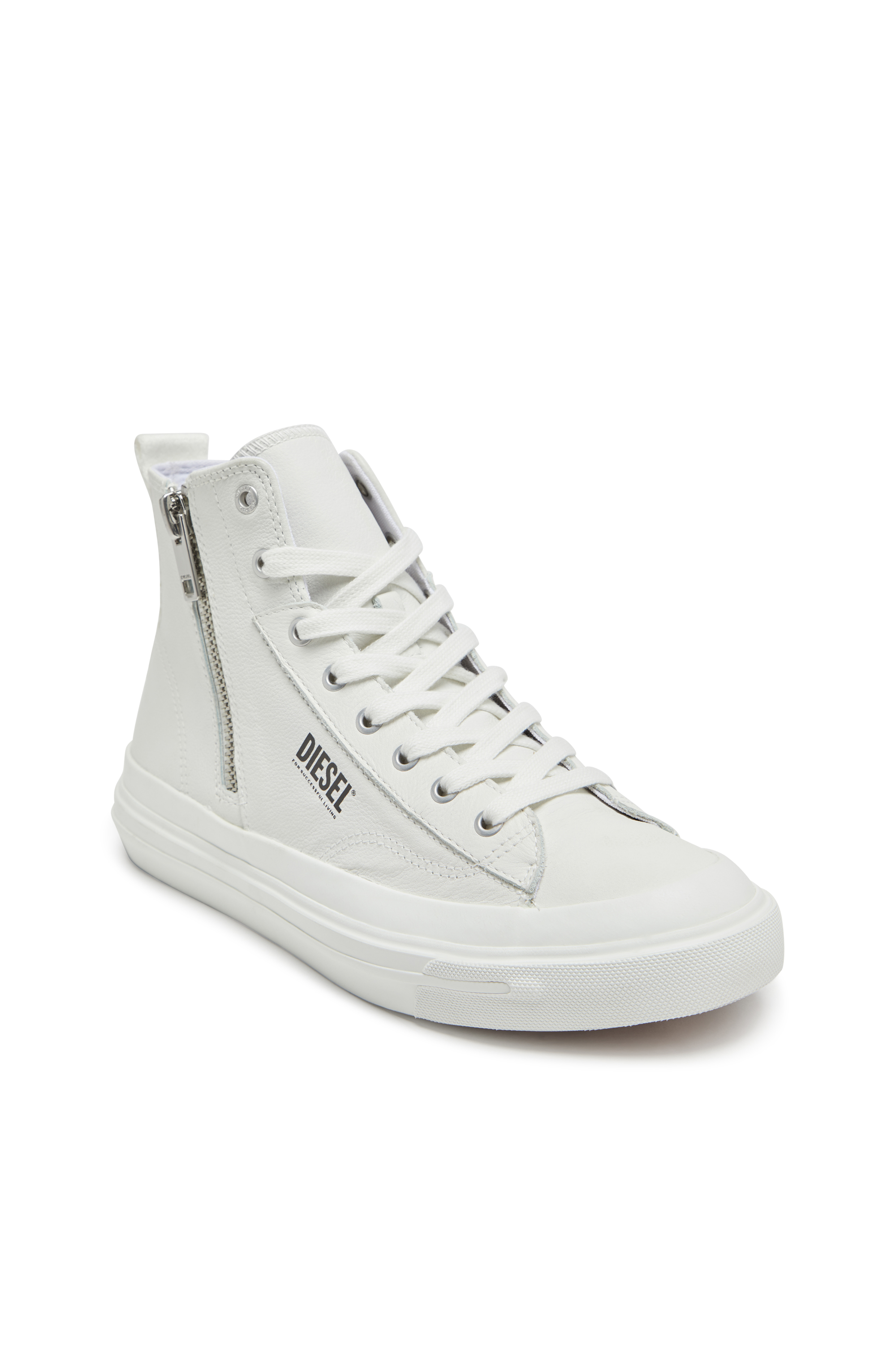 Diesel - S-ATHOS DV MID, Man S-Athos Dv Mid - High-top sneakers with side zip in White - Image 7