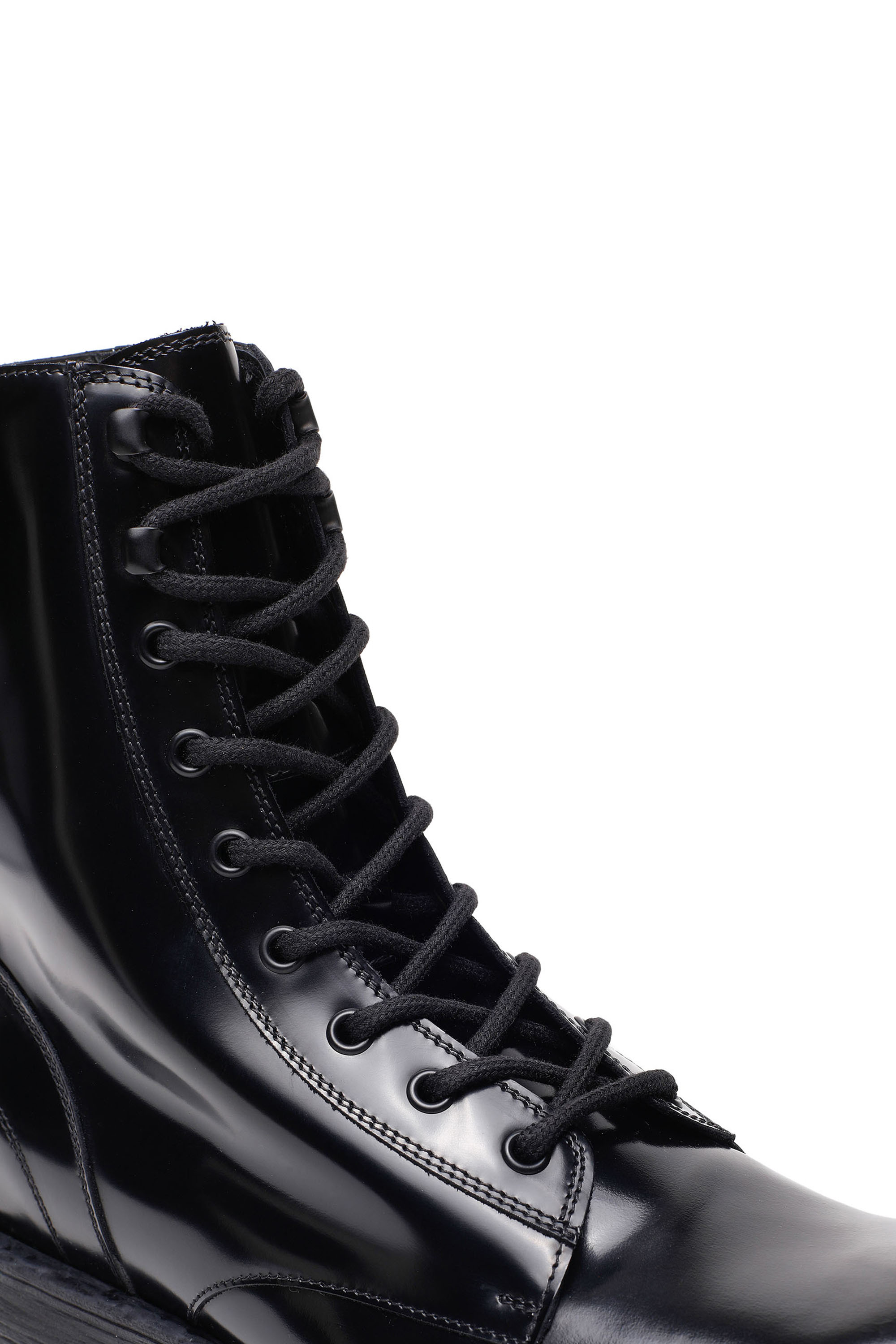Diesel - D-HAMMER BT, Man D-Hammer-Combat boots in glossed leather in Black - Image 5
