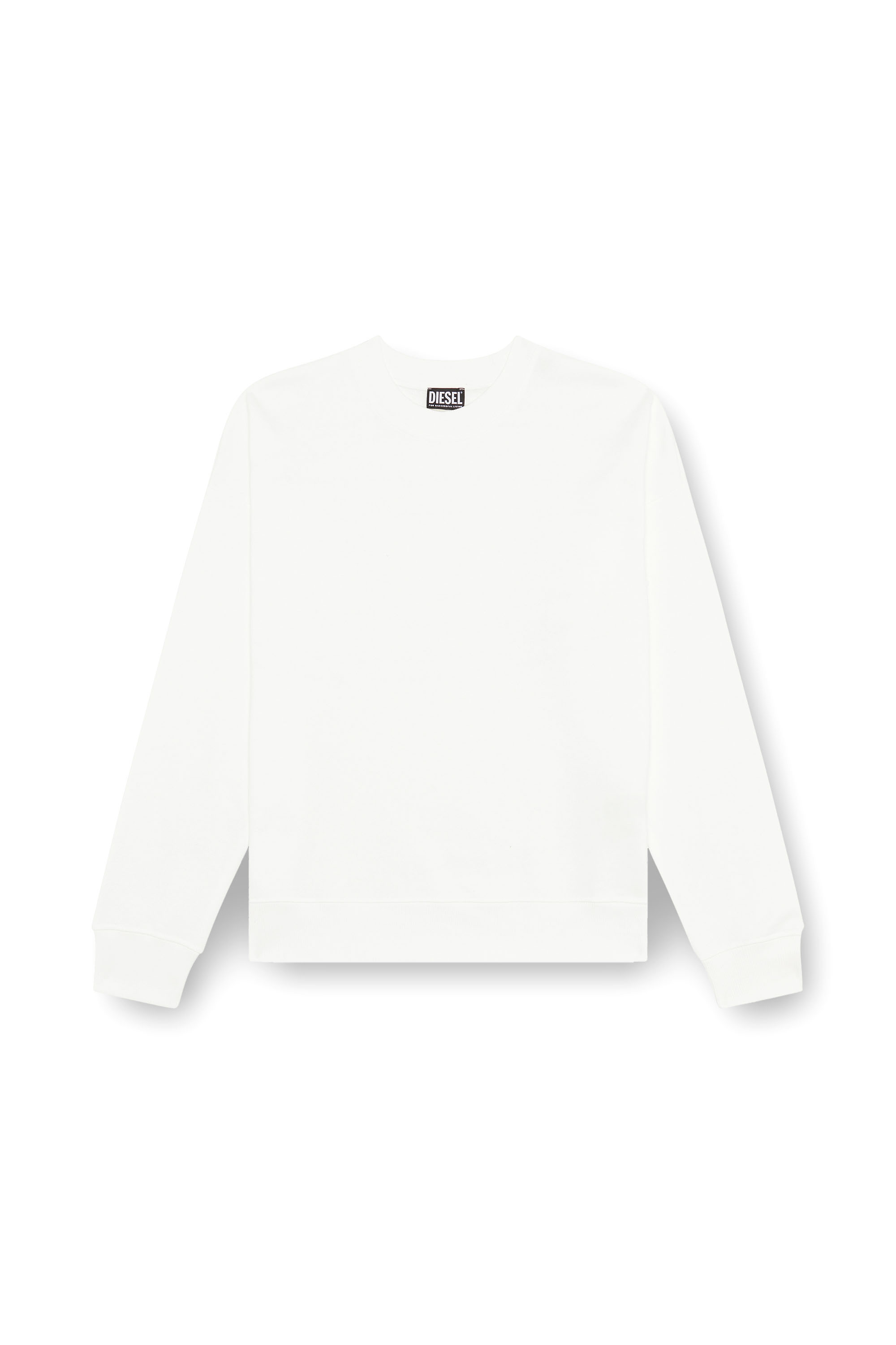 Diesel - S-ROB-MEGOVAL, Man Sweatshirt with back maxi D logo in White - Image 3