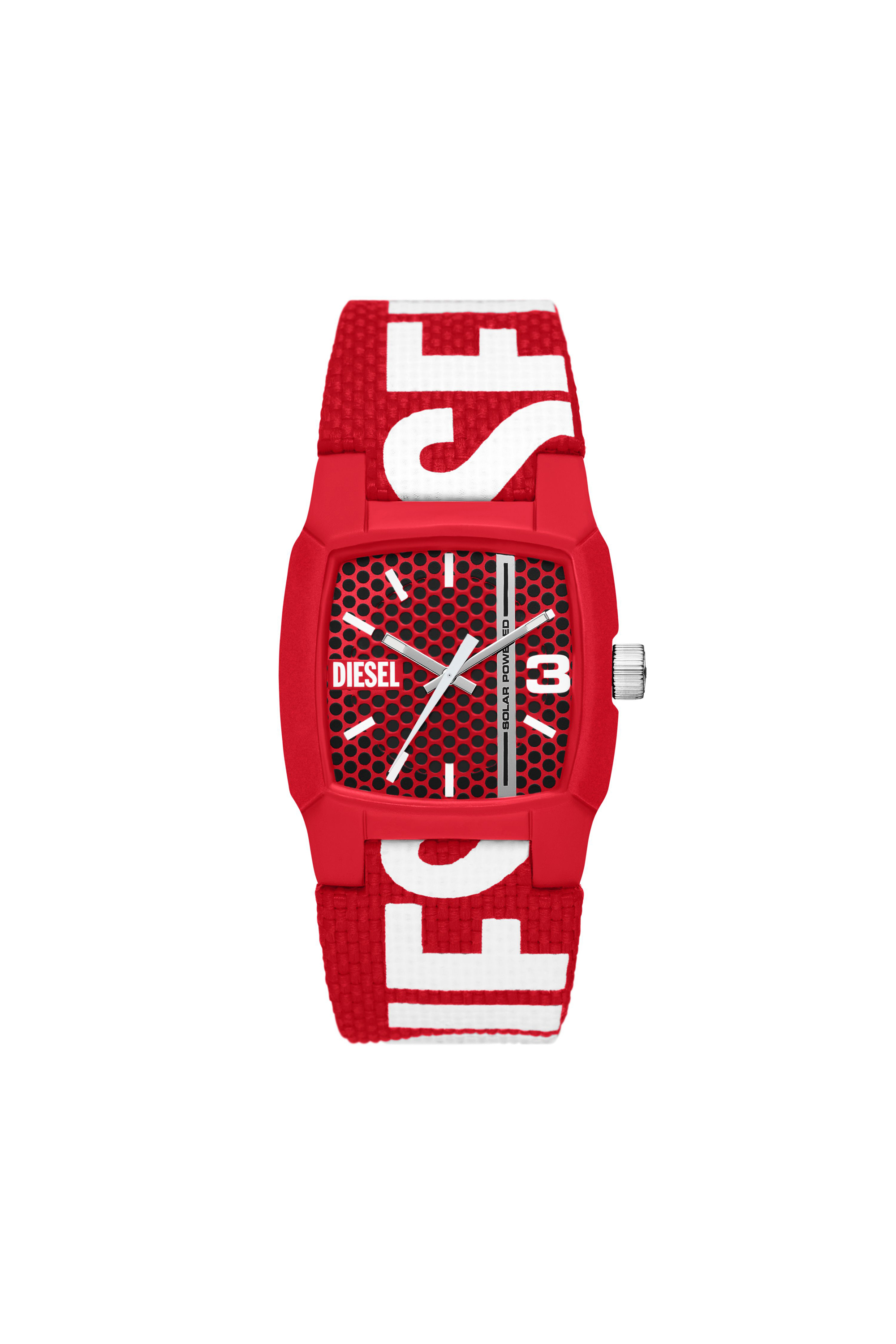 Diesel - DZ2168, Man Cliffhanger Solar Red watch in Red - Image 1